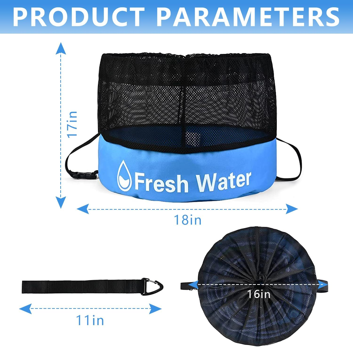 3-Pack Waterproof RV Hose Storage Bags, 18In Sewer Hose Organizer RV Accessories Storage Bag, Utility Bag for Fresh/Black Water Hoses Electrical Cords, Camper Tools Accessory image number 4