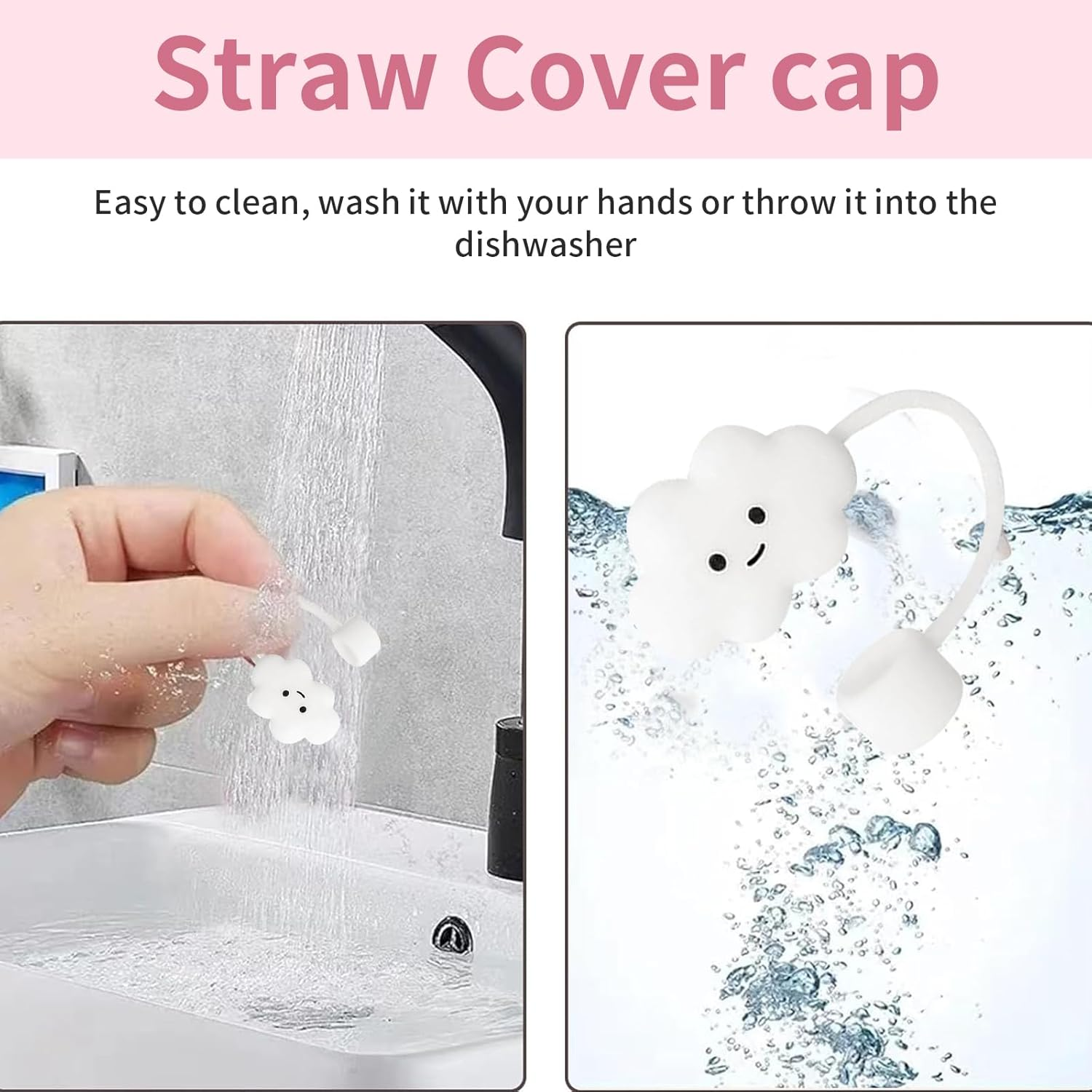 Straw Covers for Stanley Cup, 10Mm Dust-Proof Silicone Straw Toppers, Reusable Straws Cover Cap - 40/30 Oz Stanley Accessories.(8 PCS)