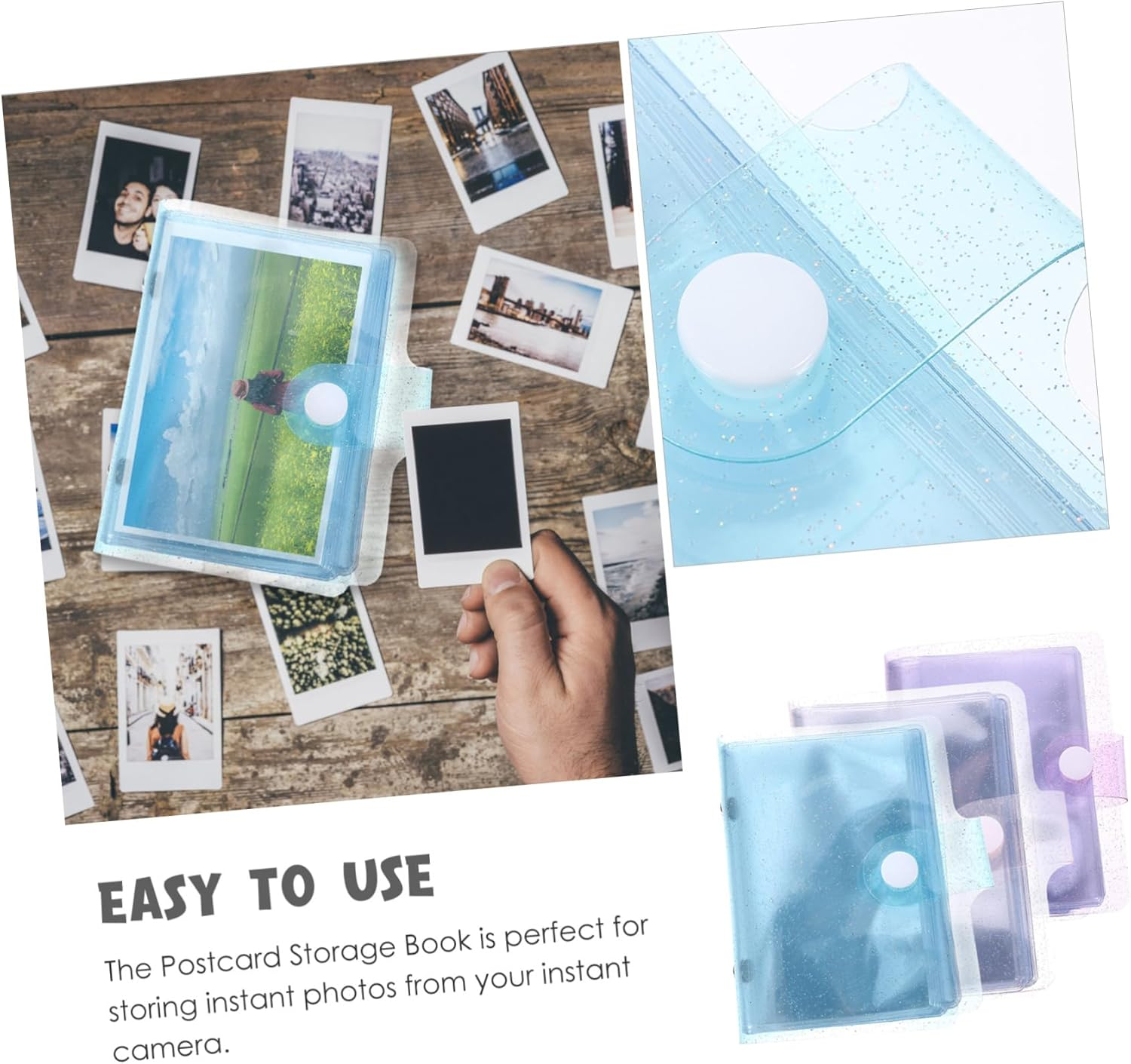 PRETYZOOM 3Pcs Mini Photo Album Book Card Binder for Postcards Diy Home Picture Holder Unique Photo Album for Collections image number 5