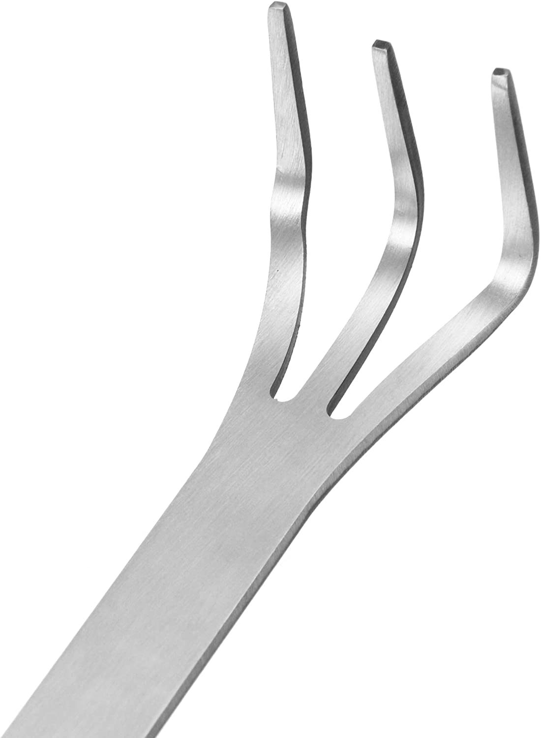304 Stainless Steel Gardening Root Rake,23Cm Prong Bonsai Tools,Gardening Cultivator Soil Tools with Ergonomic Handle image number 5