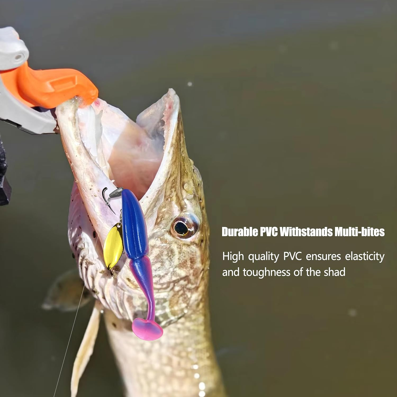 Paddle Tail Swimbaits Lure, Artificial Soft Plastic Bait with Jig Heads, Durable Soft Plastic Lures for Bass Fishing, Bass Fishing Bait for Trout Walleye Crappie image number 5