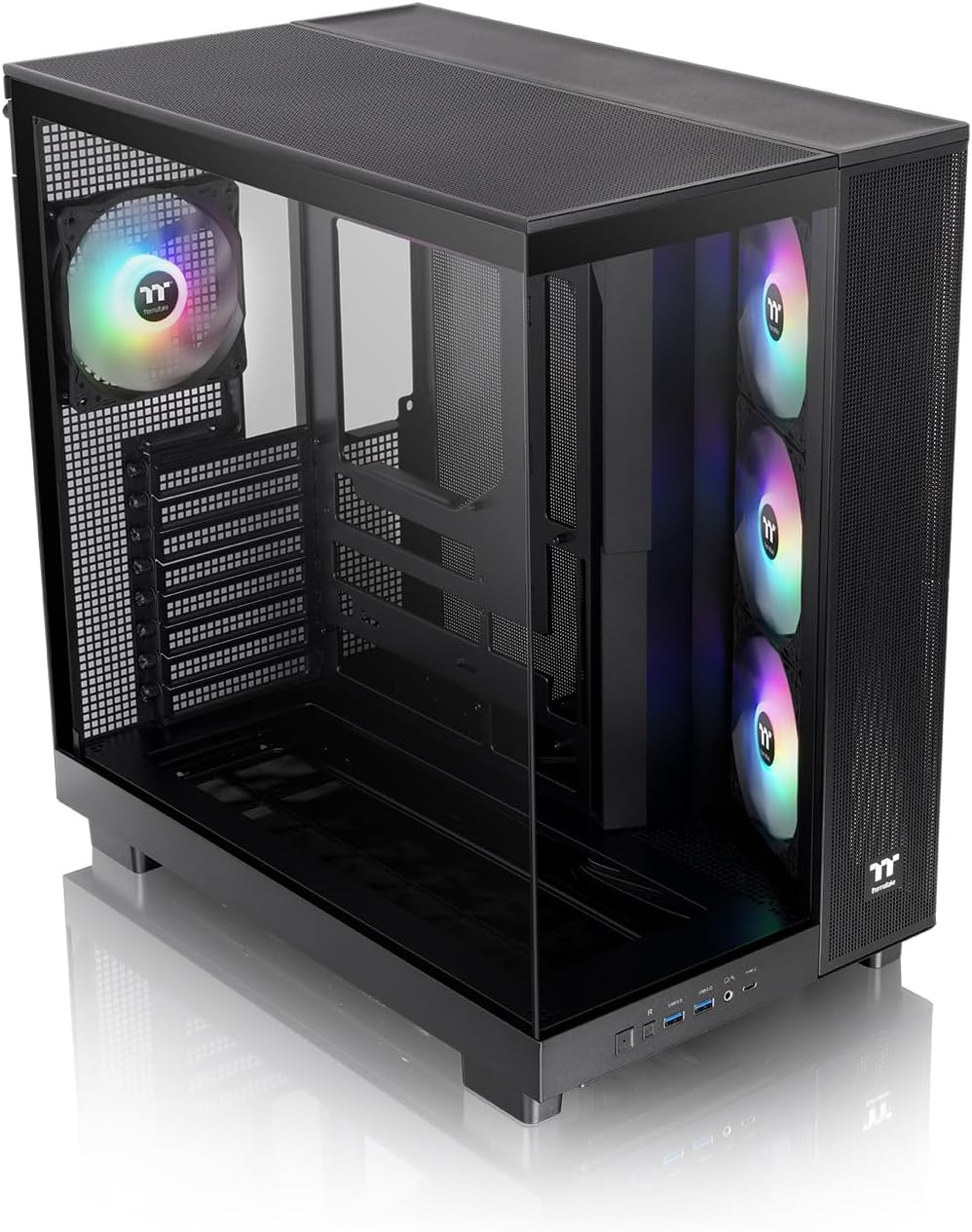 Thermaltake View 380 XL Tempered Glass ARGB Mid Tower Case Gravel Sand Edition, CA-11E-00MGWN-00