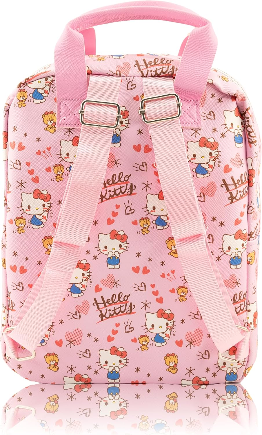'Fast Forward Sitch, Hello Kitty or Bluey Mini Backpack for Kids & Adults | 10'' PU Leather Bluey Backpack Purse' - Hello Kitty image number 2