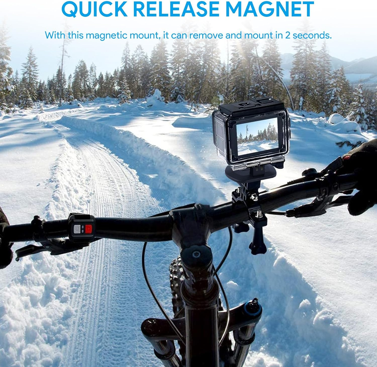 REYGEAK Magnetic Action Camera Mount for Gopro, Adjustable Magnetic Mount Magnetic Chest Mount Compatible with Gopro Hero 11 Black Hero 10/9/8/7/6,DJI Osmo Action 3 image number 3