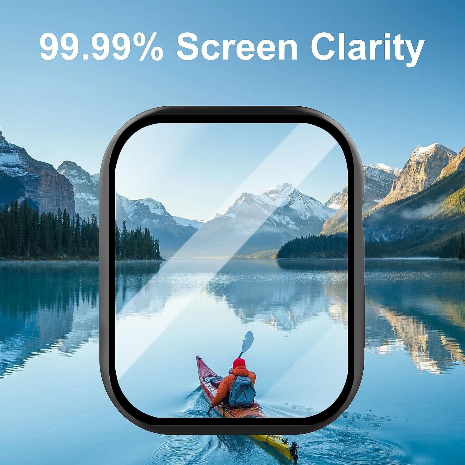 T Tersely(3 Pack) Case Compatible with Apple Watch Series 11/10-46Mm, Built-In Thin HD Tempered Glass Screen Protector Overall Cover Replacement for Iwatch S11/S10 2024 2025 - Black image number 2