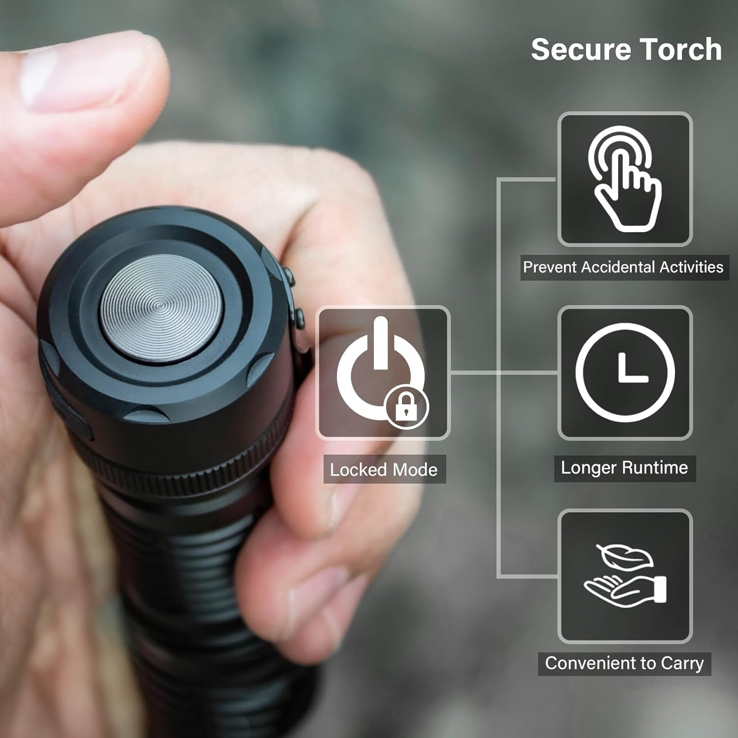 Sofirn SC33 Rechargeable Torch 5200 Lumens, EDC Flashlight High Lumens, 327 Meters Throw, Led Lights with 9 Modes Regulated Output for Emergencies, Hunting image number 2