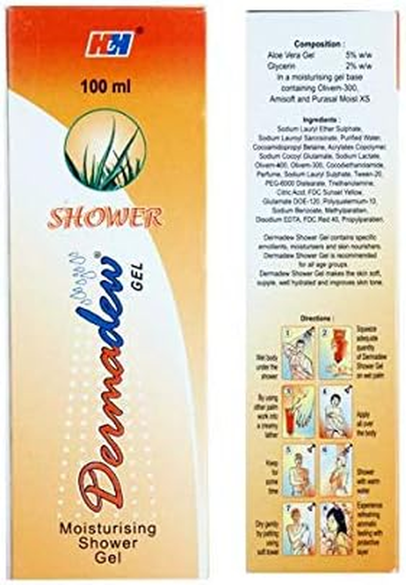 H&H Dermadew Shower Gel 100Ml (Pack of 2) image number 1