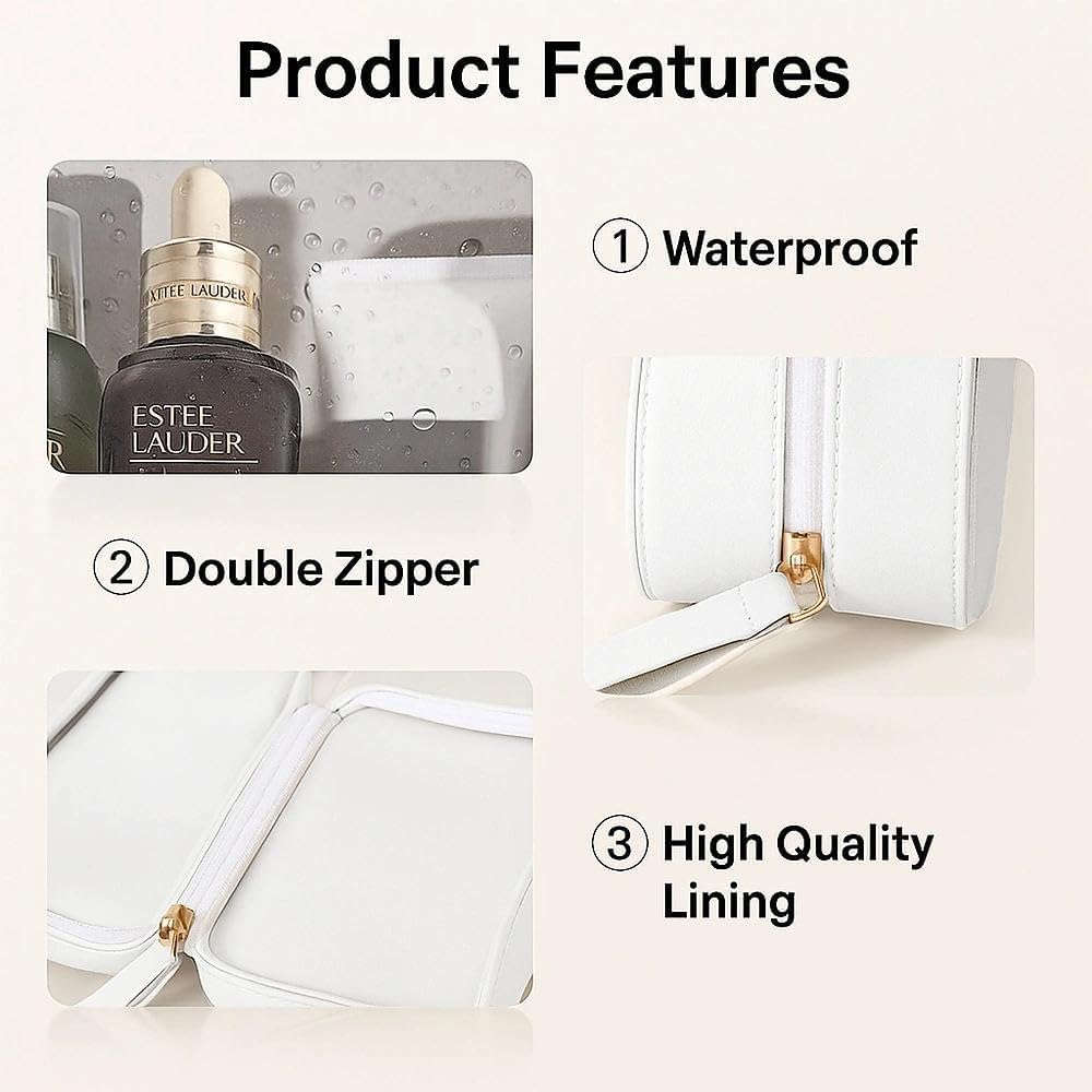 Clear Makeup Bag, Travel Toiletry Bag for Women and Men, Waterproof Cosmetic Organizer Case, Makeup Pouch Compatible with Travel Essentials and Outdoor Activities - Fengea image number 2