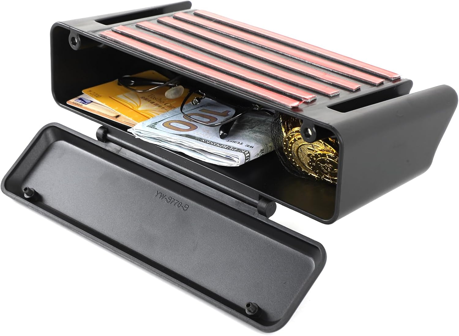 Yinaniutos Rearview Mirror Base Storage Box for Toyota Land Cruiser Prado 250 2024-2025 Accessories | ABS Plastic Center Console Organizer Tray | 1PC Set image number 6