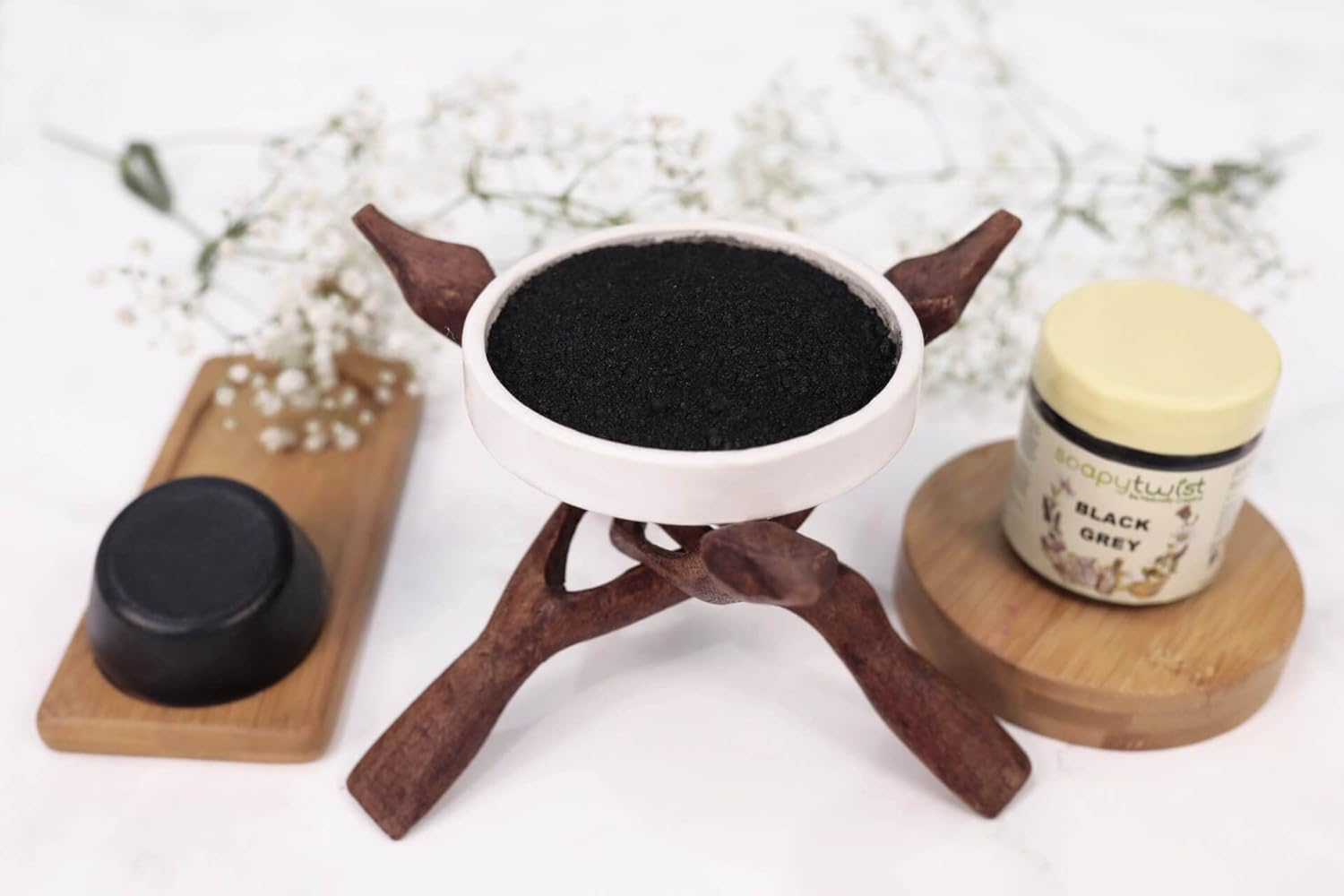 Soapy Twist Pearly Mica Powders (Black Grey) image number 1