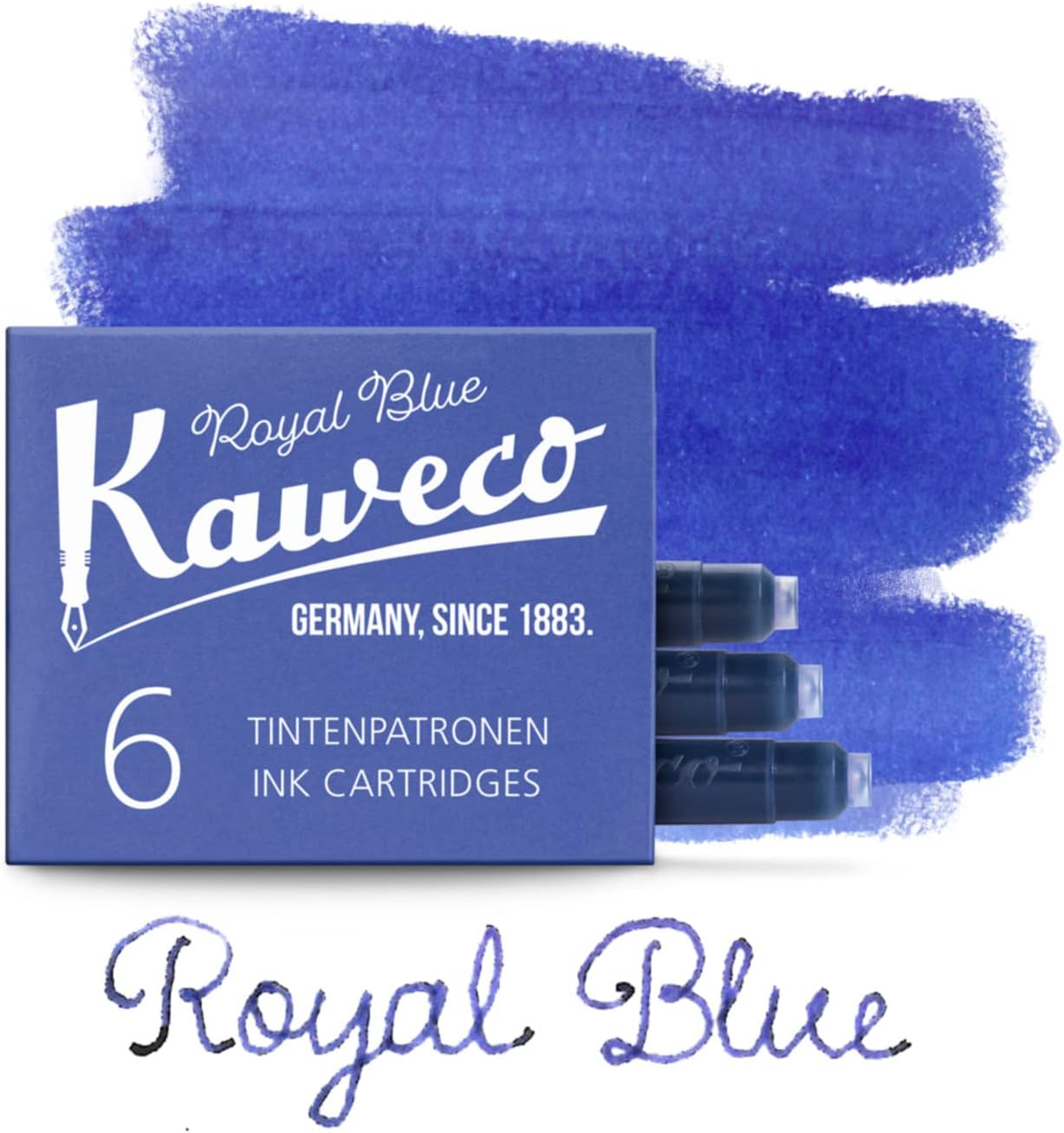 Kaweco Compact Fountain Pen Ink Cartridges, Blue, (KW-10000256)