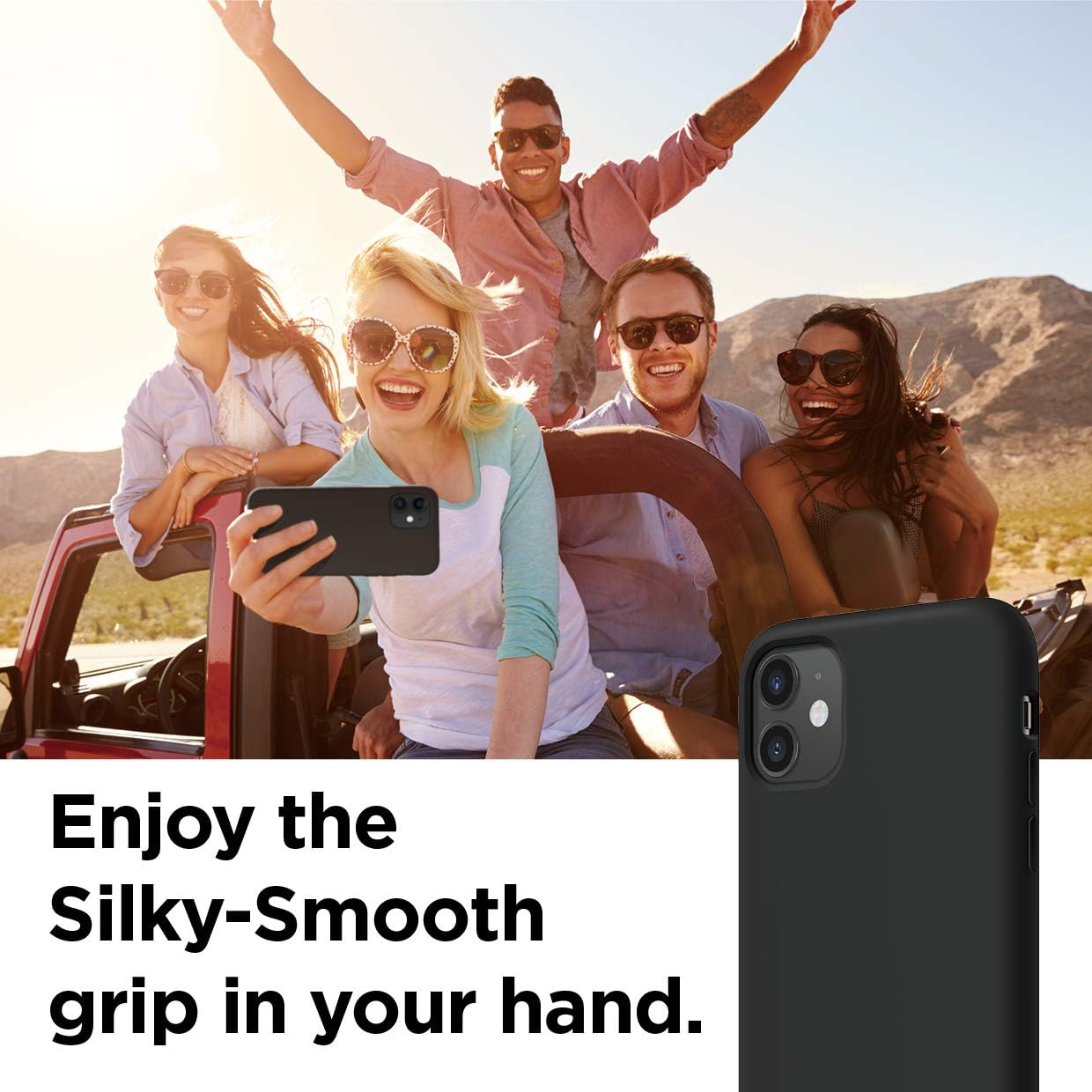 Elago Liquid Silicone Case Designed for Iphone 11 Case (6.1"), Premium Silicone, Full Body Protection : 3 Layer Shockproof Cover Case (Black) image number 5