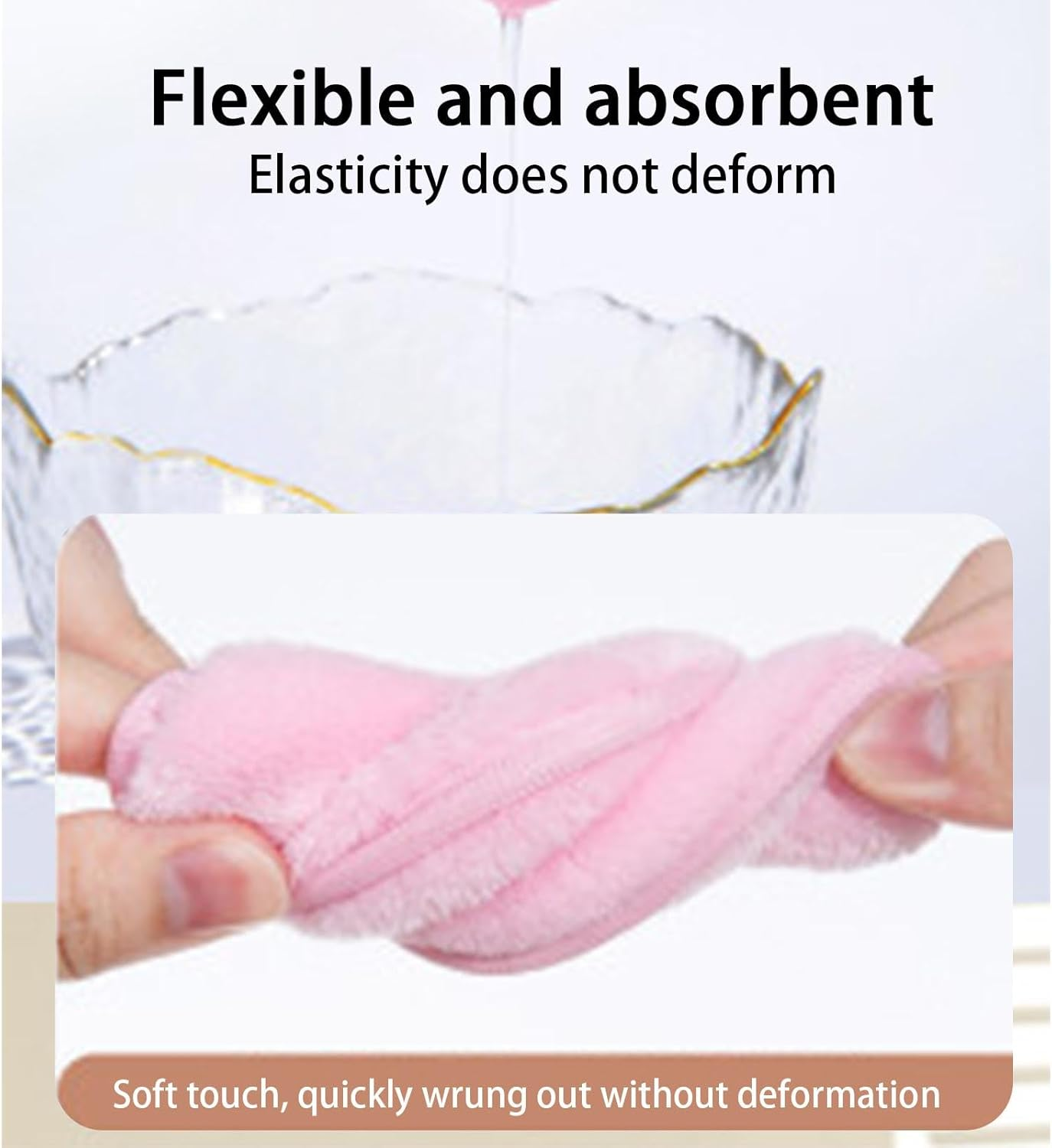 Reusable Makeup Remover Puff - 4 Facial Sponges | Facial Sponge Cleaning | Facial Cleansing Wipes | Flannel Face Wash Puff | Eco Friendly Facial Cleansing Pads image number 3