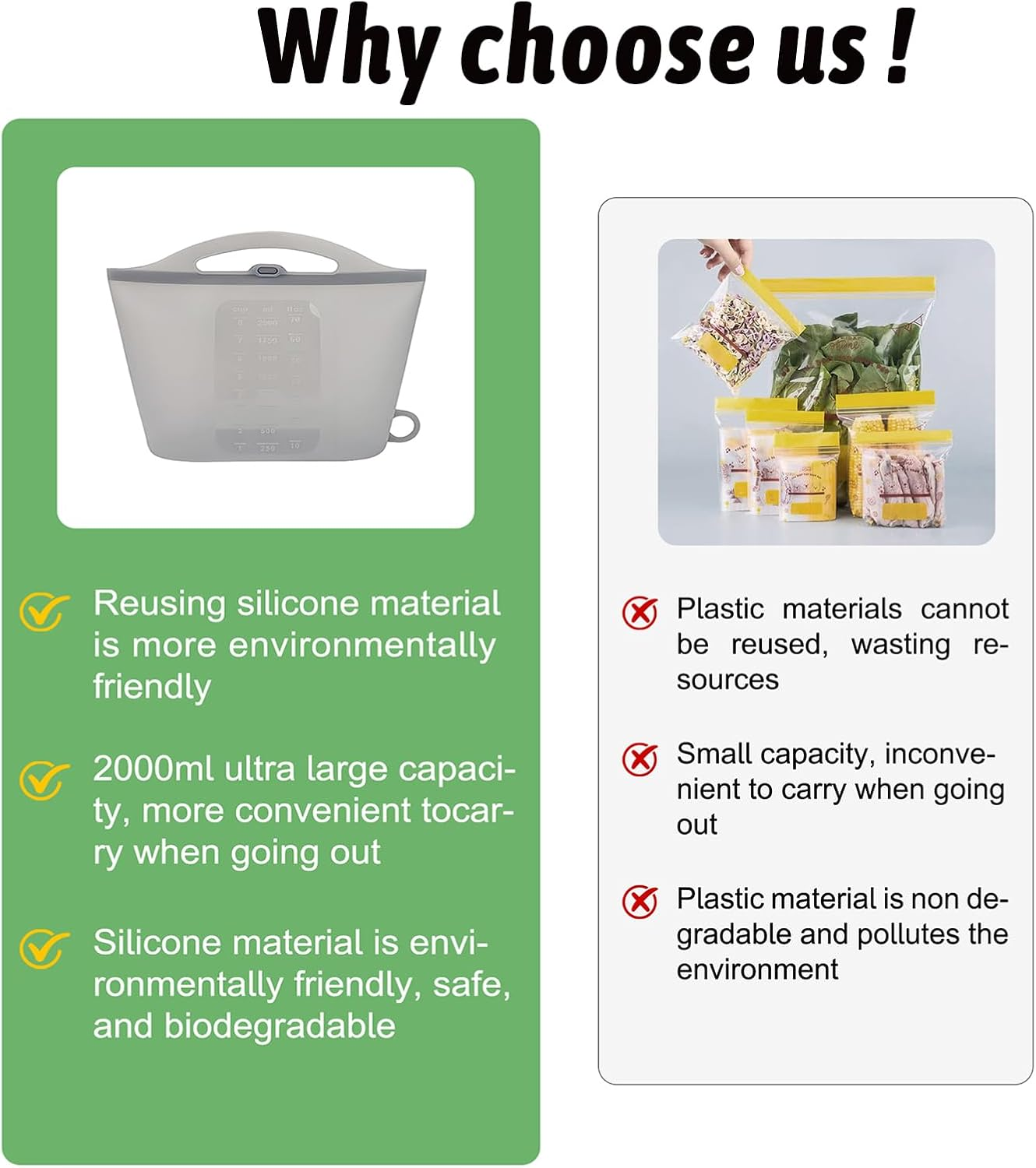 Silicone Microwave Steam Sterilizer Bags - Reusable 2000Ml Silicone Steam Bags for Baby Bottles, Breast Pump Parts, Pacifiers and Teethers - Great for Home and Travel - Grey image number 5