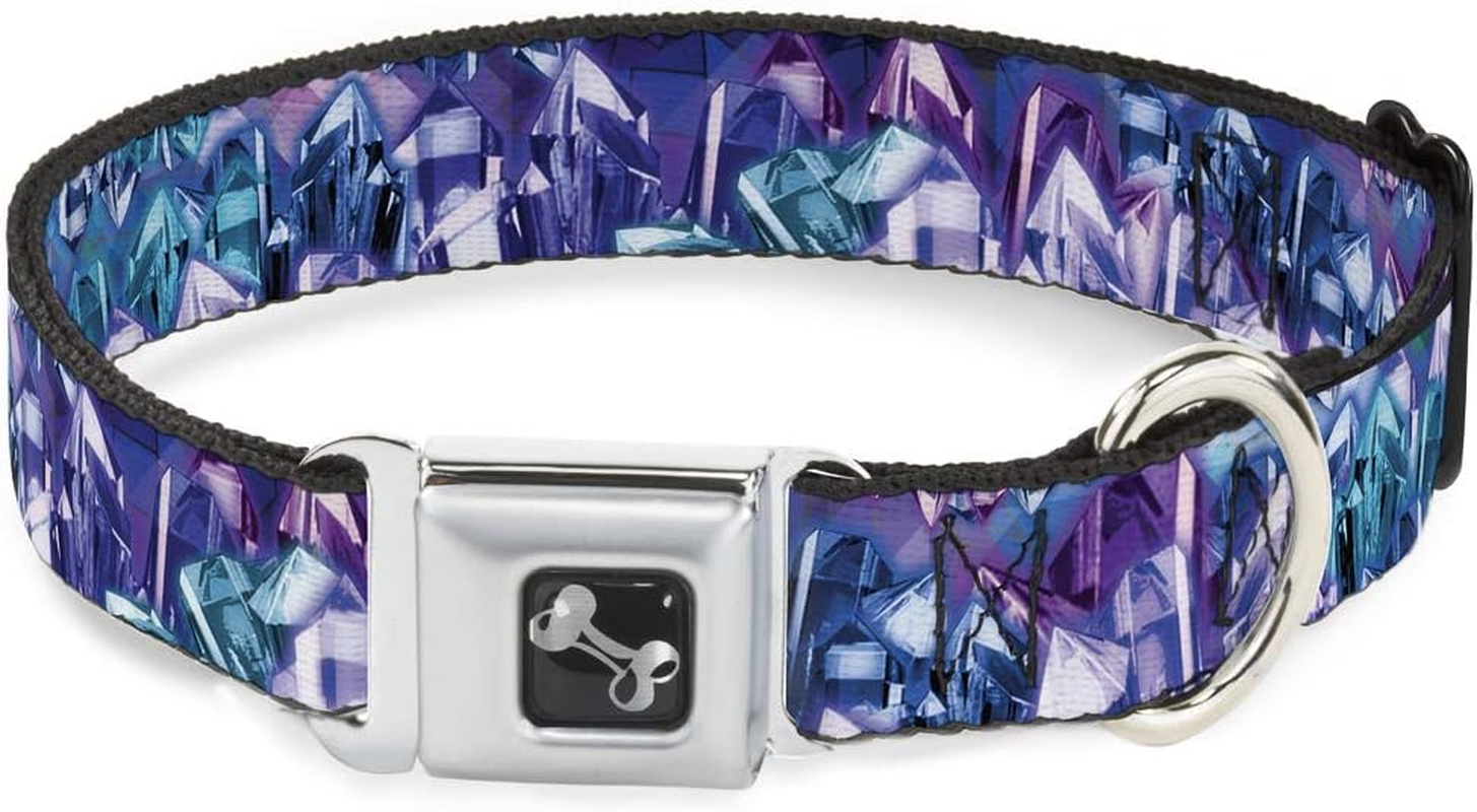 Buckle-Down 9-15" Crystals2 Blues/Purples Dog Collar Bone, Small image number 2