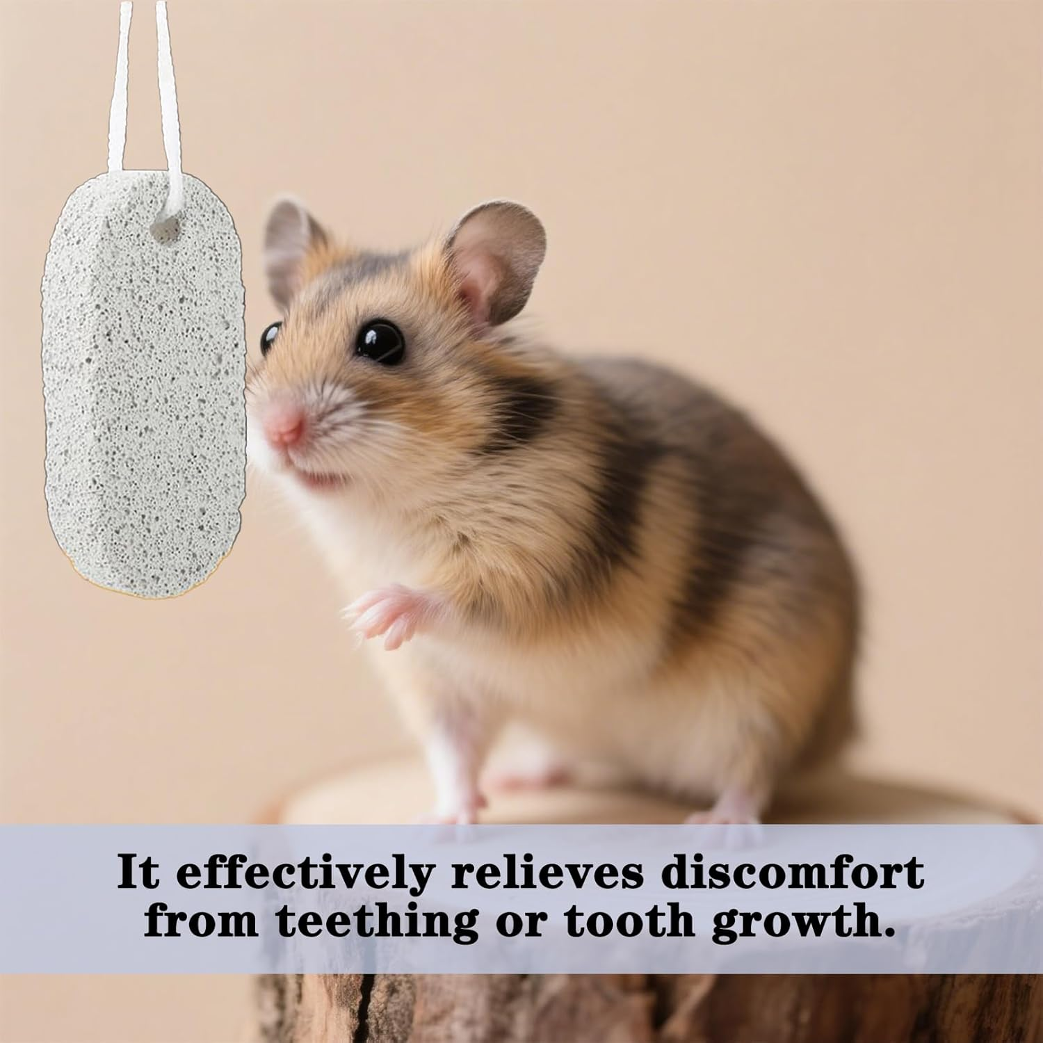 Pack of 2 Pet Teeth Grinding Stone Mineral Molar Stone for Rabbits Squirrel Hamster Chinchilla Rats Other Small Pets Calcium Chew Toy Small Animal Toy Accessories Toy image number 6