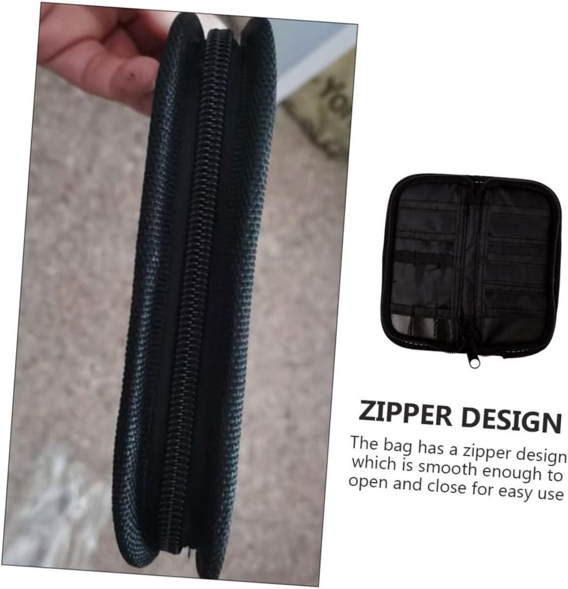 PAMINGONO Portable Darts Pouch Oxford Cloth Case Zipper Organizer for Travel Home Storage Bag image number 4