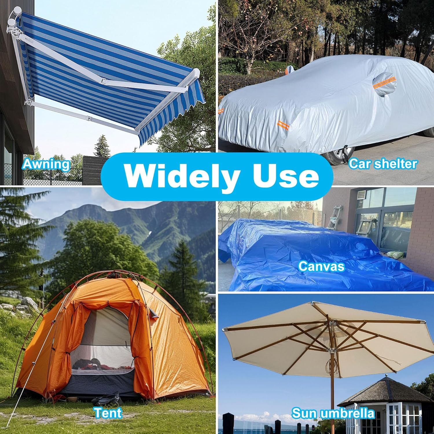 JUNART RV Awning Repair Tape,3.93Inx65.6Ft Waterproof High-Adhesive Fabric Repair Tape for Tents, Canvas, Sails,Etc image number 6