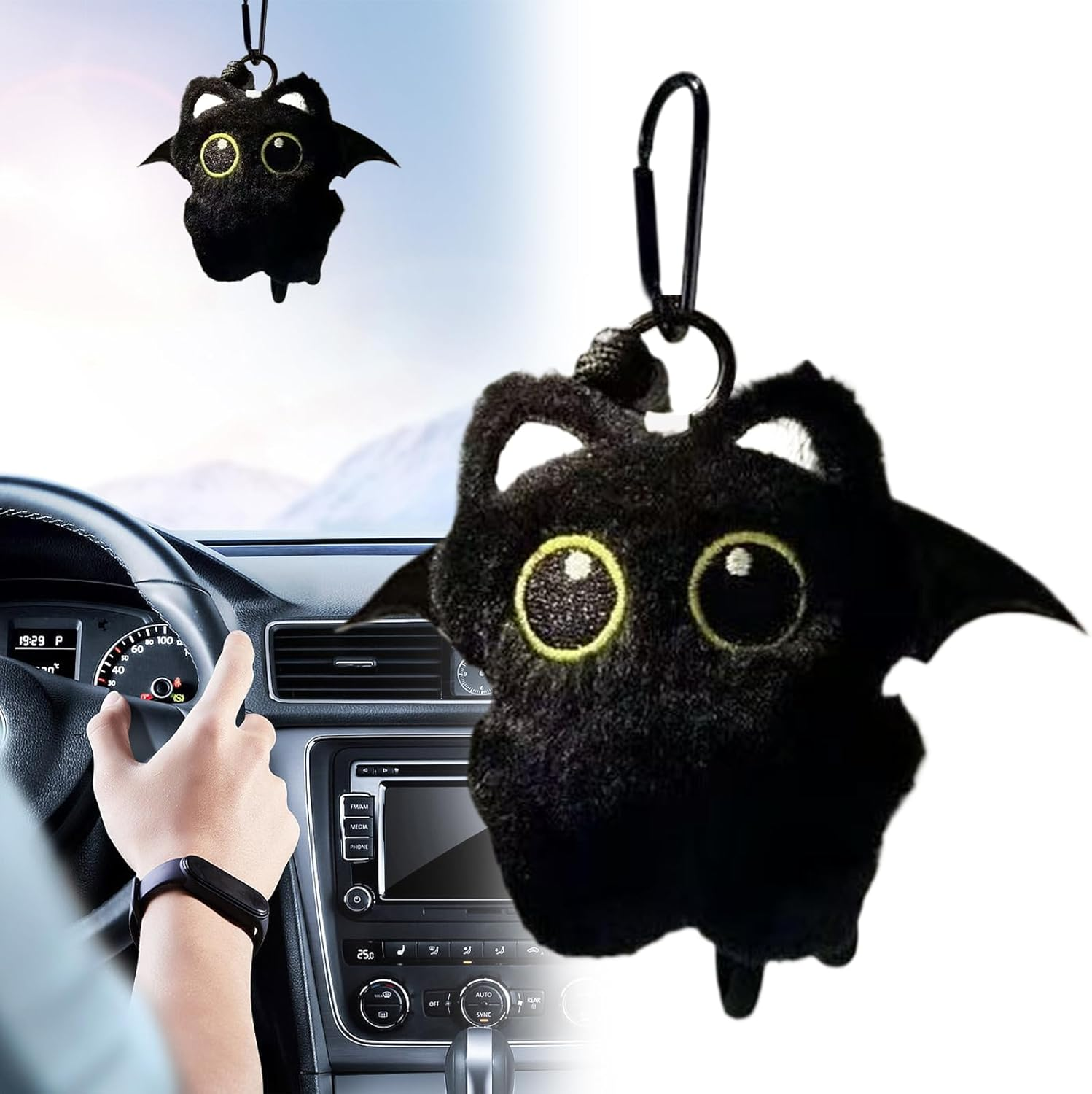 Cute Cat Sleeper - Plush Keychain Toy for | Soft Keychain for Adult Car Purse Wallet Halloween Kindder image number 5