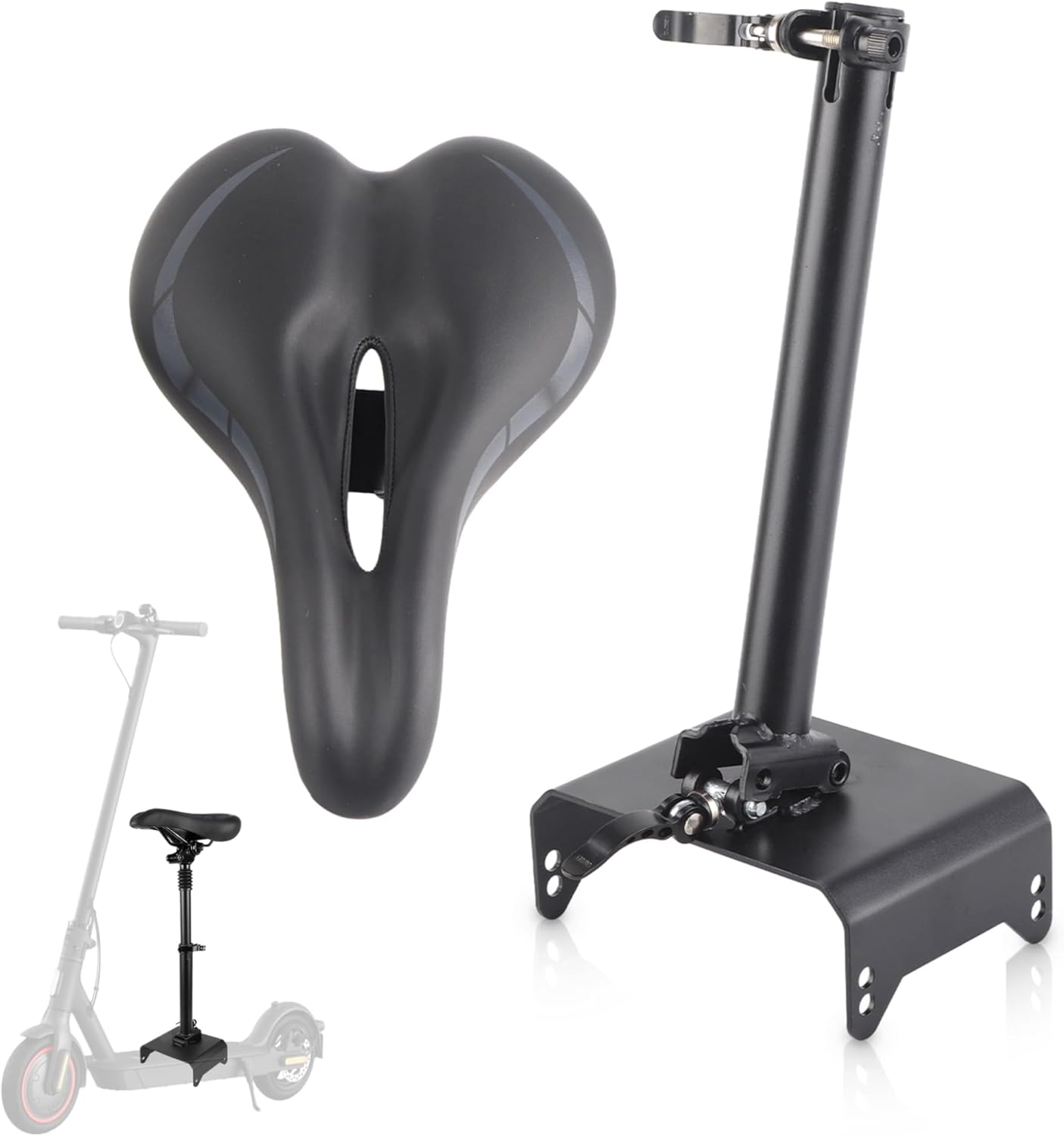 Electric Scooter Seat Saddle, Foldable Adjustable Shock Absorbing Foam Cushion Seat Electric Scooter Modification Accessories, Scooter Seat Saddle for F Series F20 F25 F30 image number 2