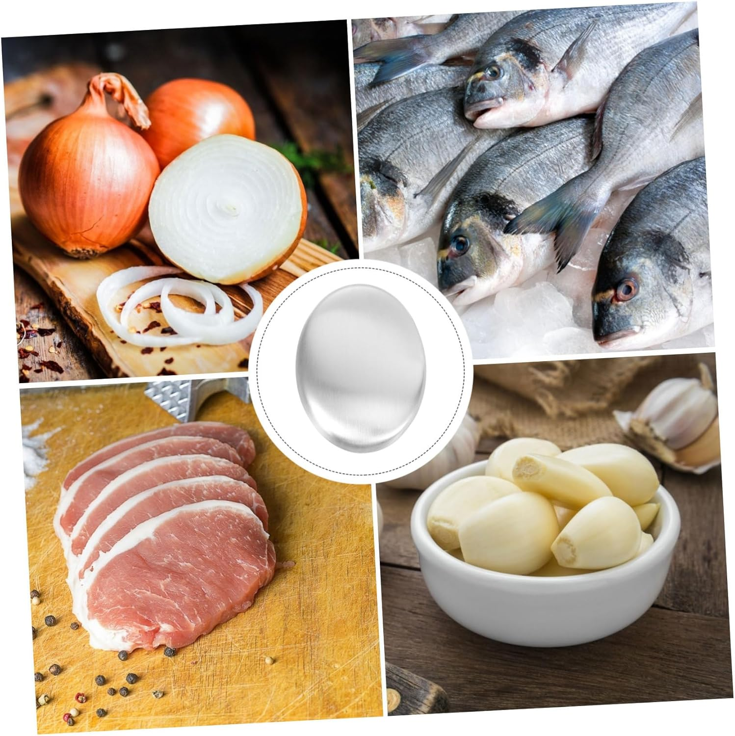 PRETYZOOM 2Pcs Stainless Steel Odor Remover Soaps Metal Soap Bars for Kitchen Home Cooking image number 4