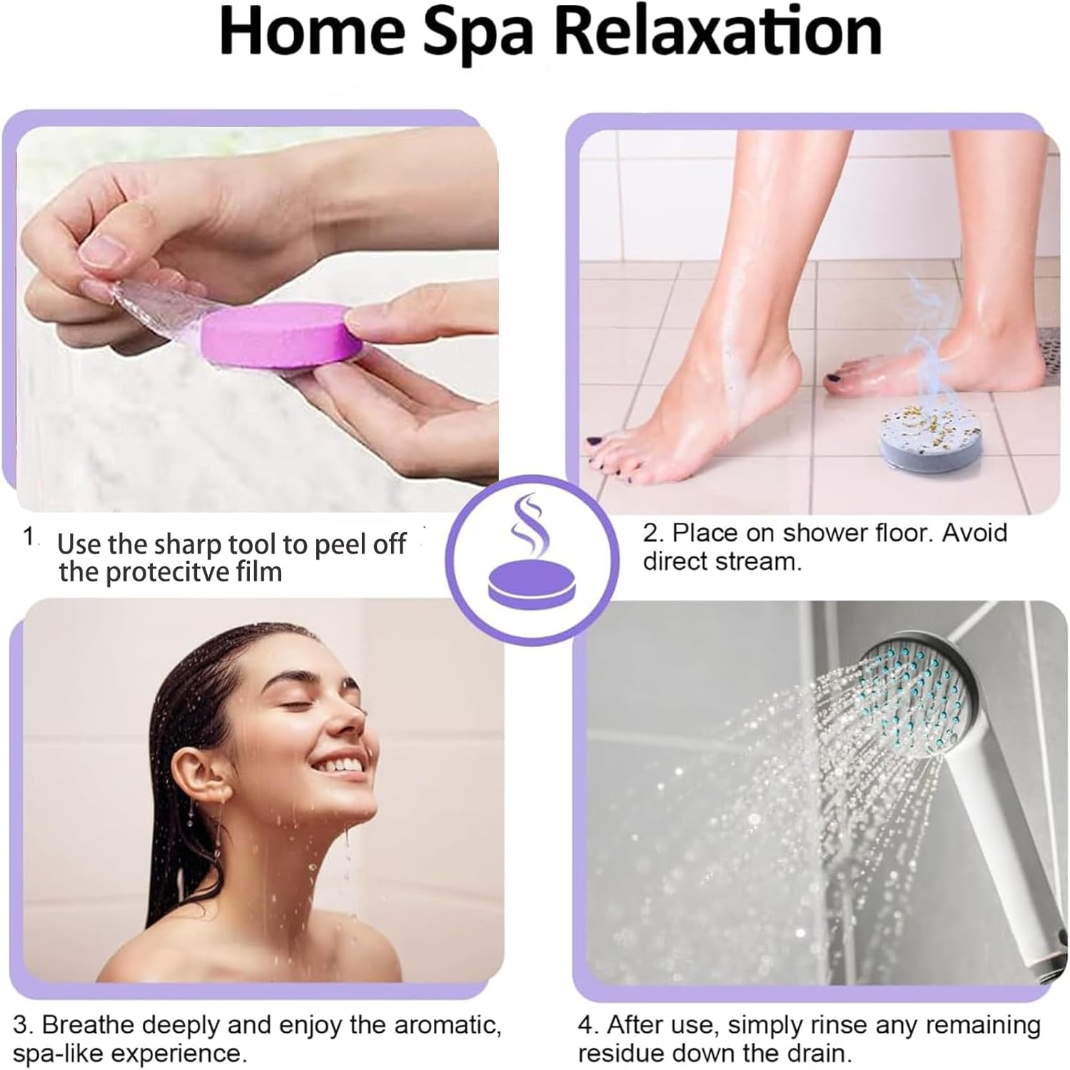 Shower Steamers Aromatherapy 8 Pack - Gifts for Women, Shower Bombs with Essential Oils, Self Care and Stress Relief Stocking Stuffers, Relaxation Birthday Gifts for Women and Men image number 4