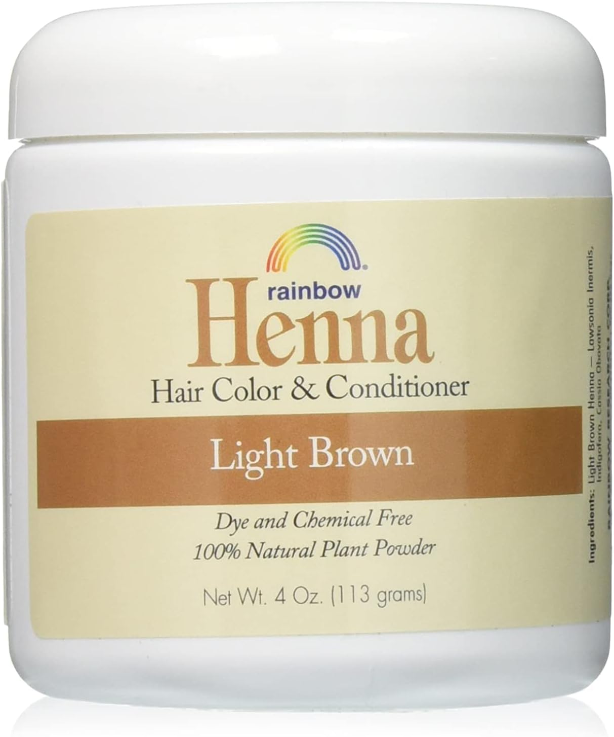 Rainbow Research Henna Persian Black (Deep Ebony) Hair Colour & Conditioner-4 Powder