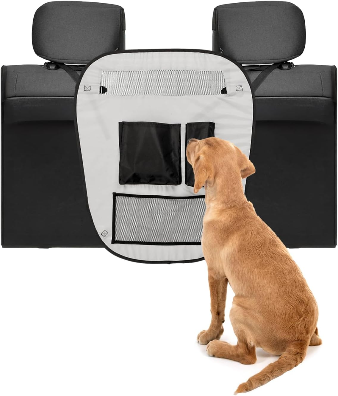 Avilia Pet Dog Pet Dog Divider Net 3 Pockets Polyester 60X70Cm Safe and Comfortable image number 2