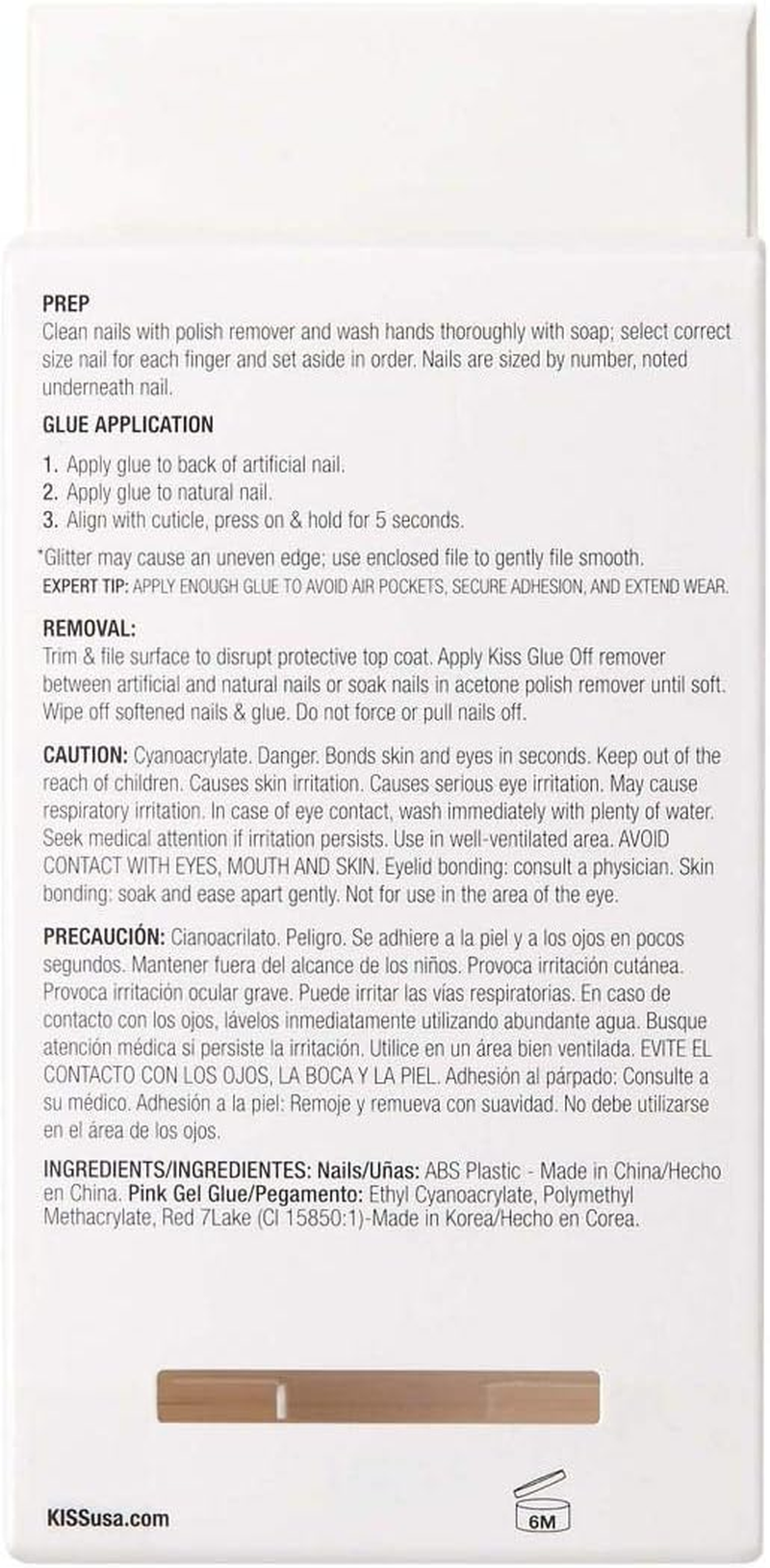 KISS Classy French Nail Manicure Kit with Gel Finish, Medium, Coffin Shaped, &ldquo;Silk Dress&rdquo;, Gel Nail Kit Includes Pink Nail Glue (Net Wt. 2 G / 0.07Oz.), Mini File, Manicure Stick, and 28 Fake Nails image number 3