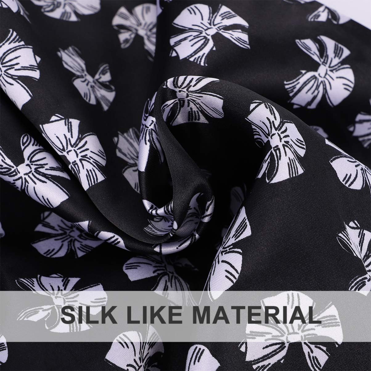 KESYOO 1PC Wide Brim Beanie Sleeping Cap Printed Hair Loss Cap Elastic Practical Cap Elasticity Chemotherapy Cap Black image number 2