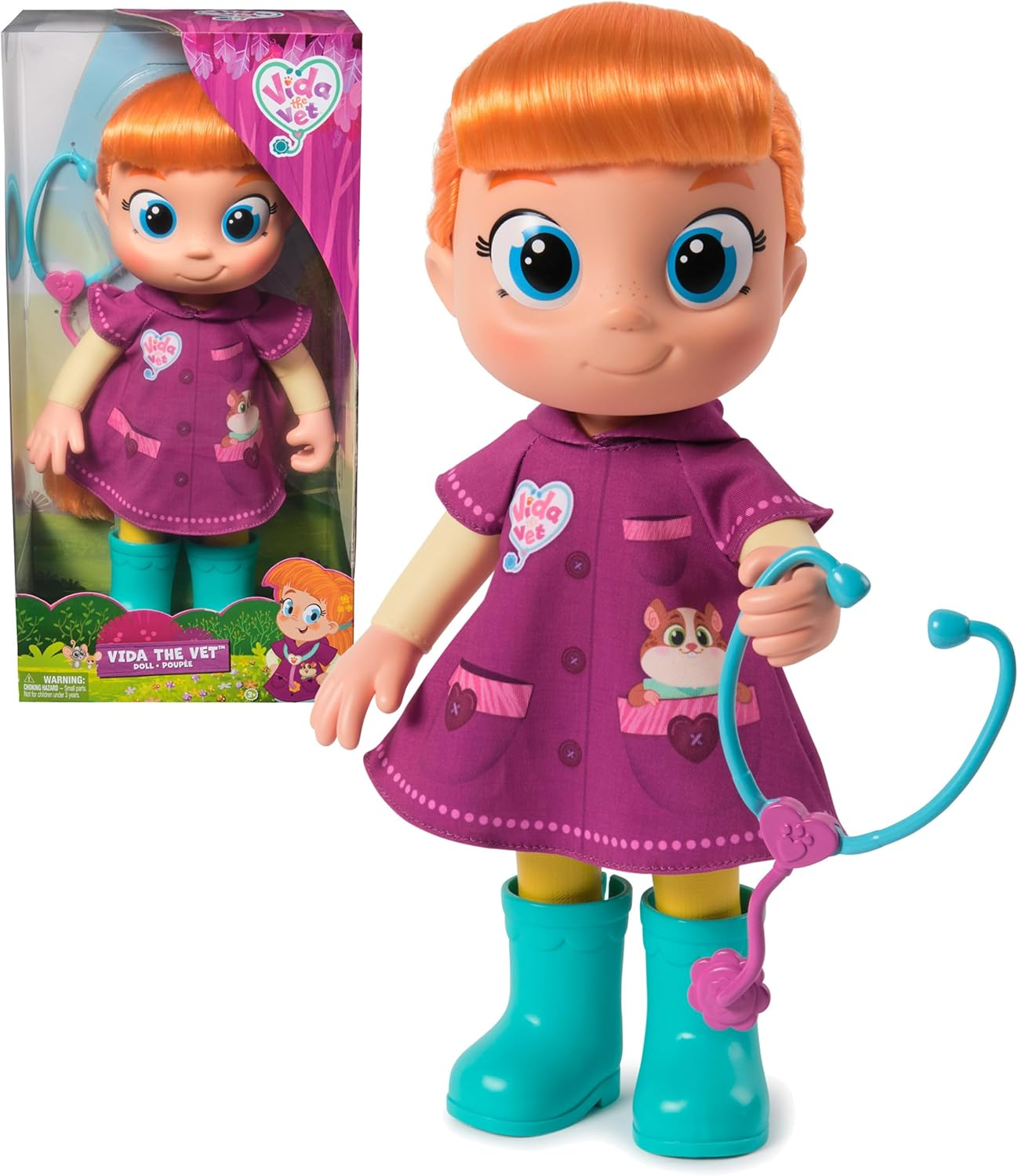 Vida the Vet, Vida Toddler Doll, 13-Inch Tall Toy Doll with Rooted Red Hair & Doctor Kit Accessories, Kids Toys for Girls & Boys Ages 3 and Up image number 6
