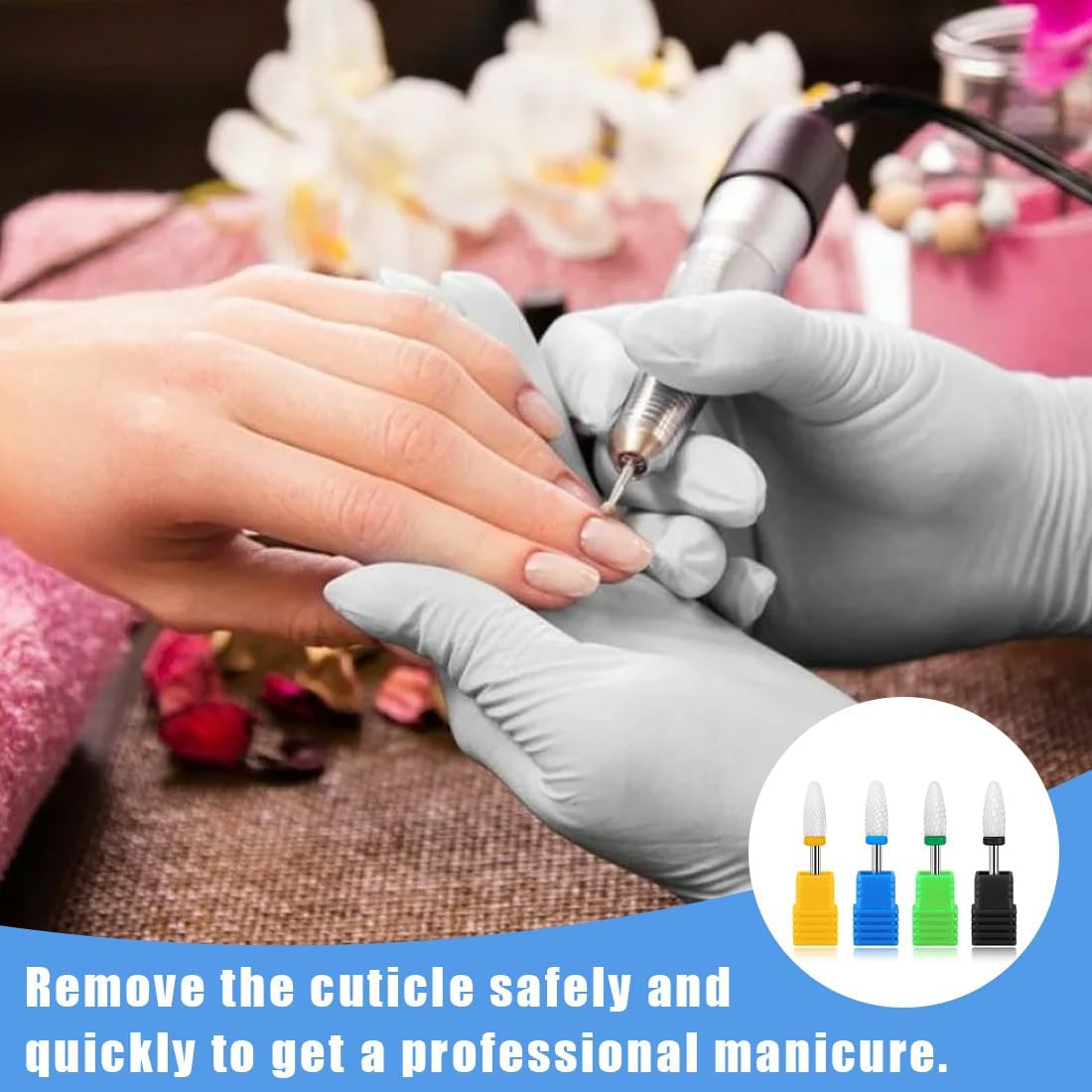 Set of 4 Nail Cutter Attachments, Cutter Bits, Bits for Nail Cutters, Cutter for Gel Nails, Nail Cutter Bits image number 2