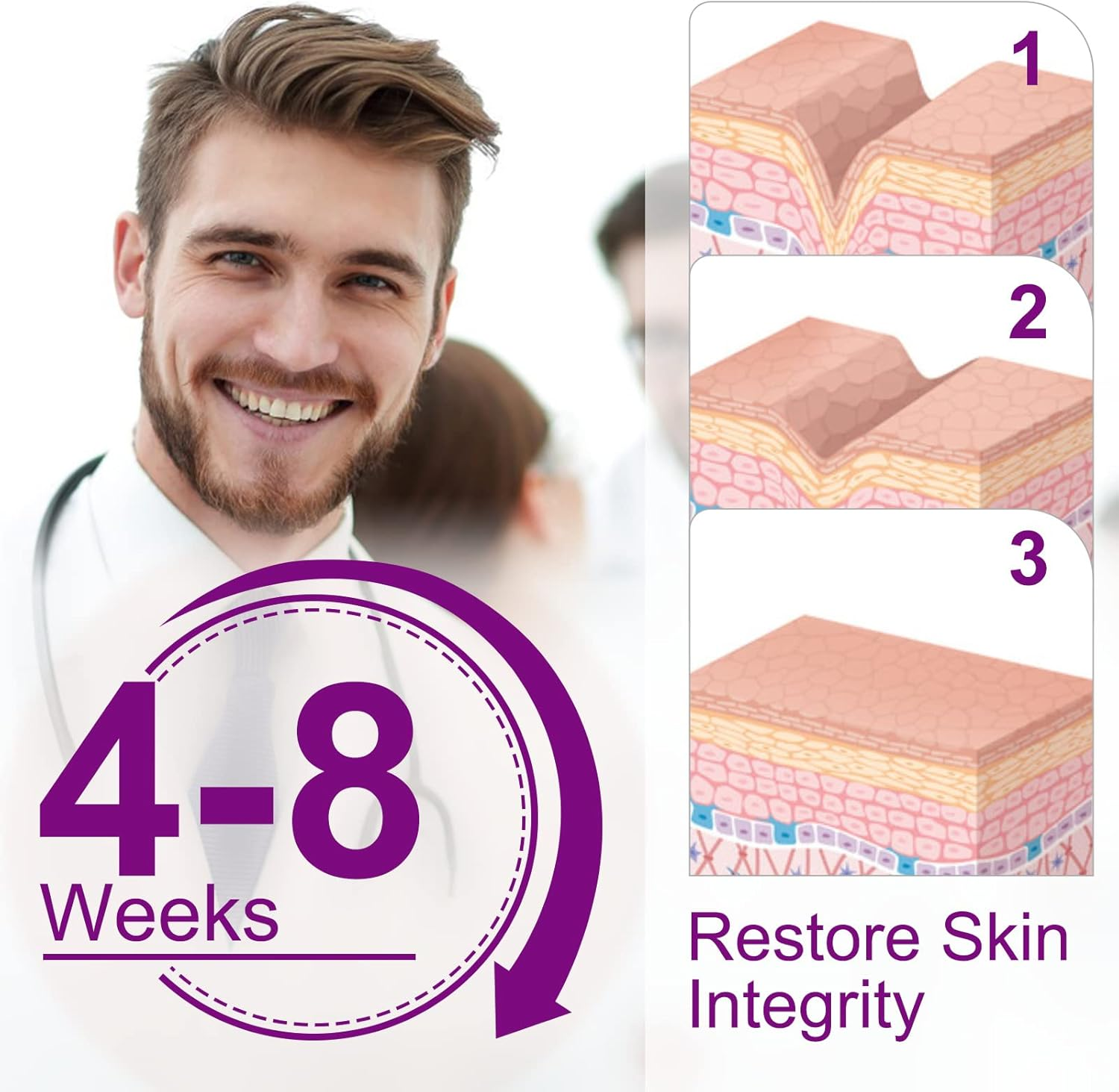 Silicone Scar Sheets - Thick, Silicone Scar Tape (1.6"X 60", 4Cm X 1.5M) - Keloid Bump Removal - Reusable and Effective Scar Removal Strips - Silicone Tape for Scars, Keloid, C-Section, Acne Et image number 2