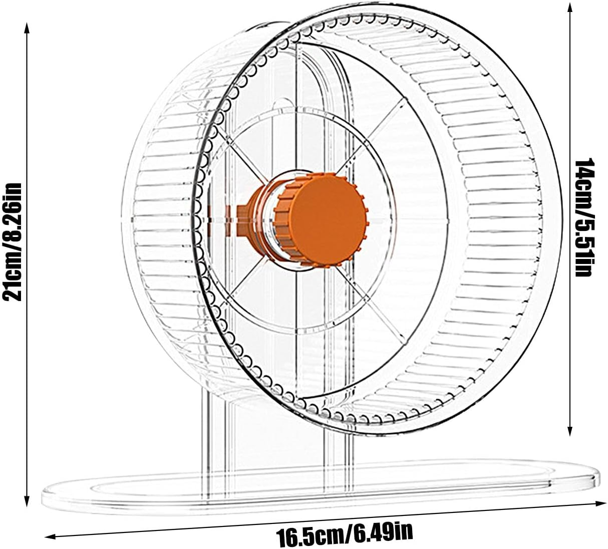 Quiet Hamster Wheel - Silent Hamster and Chinchilla Wheels | Cage Accessories, Small Animals Running Wheels, Guinea Pigs Exercise Toys for Hamster, Ferret, Chinchilla - 14Cm image number 4