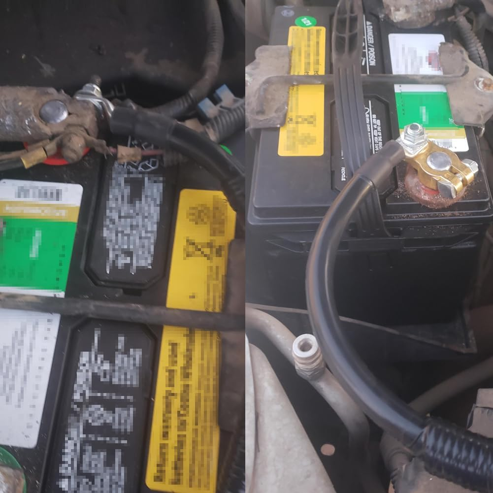 Ampper 5 AWG Battery Cable Set, 20 Inch Copper Power Inverter Cables with Terminals for Car, Vehicle, RV, Solar Application and More (5/16" Ring, 1 Set) image number 6