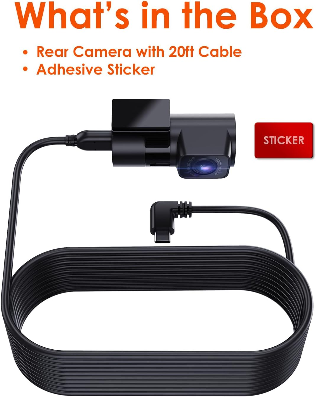 Vantrue N4（2023） 1080P Adjustable Rear Camera with 6M Cable, 170&deg; Wide Angle View, Fit for Most Cars SUV, Pickup, Truck, Jeeps Minivan and Sedans