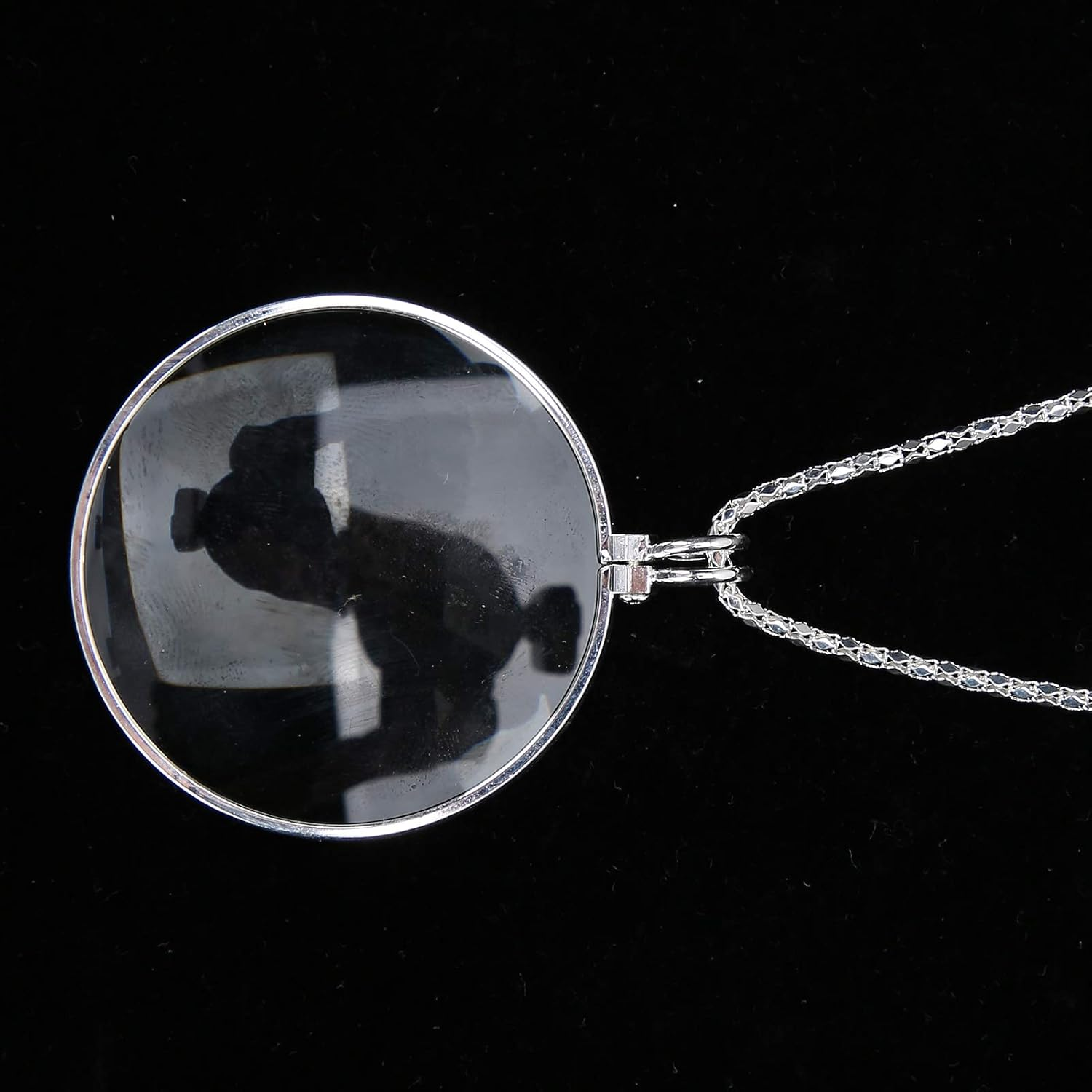 Joyzan 5X Necklace Magnifier, Magnifying Glass Pendant 1.7'' Lens Hanging Chain Monocle Magnifier Portable Pocket Jewellers Loupe for Library Reading Zooming Increase Vision Jewelry Crafts Needlework image number 6