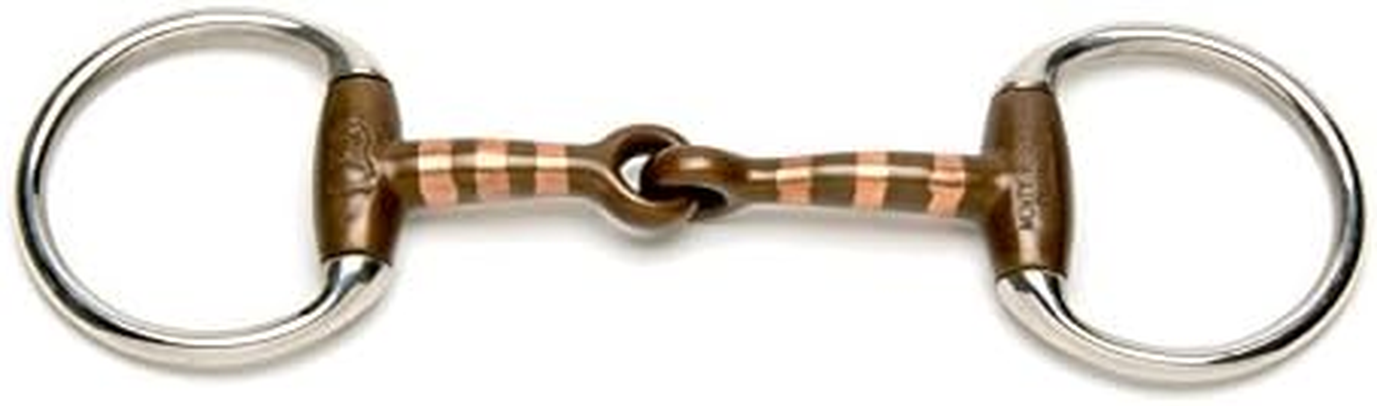 Monty Roberts 5" Thick Copper & Black Iron Horse Snaffle Bit with Dee Ring, Soft, Durable, Comfortable, Gentle on Mouth, Larger Gauge for Less Pressure, Improved Control & Tissues Protection image number 1