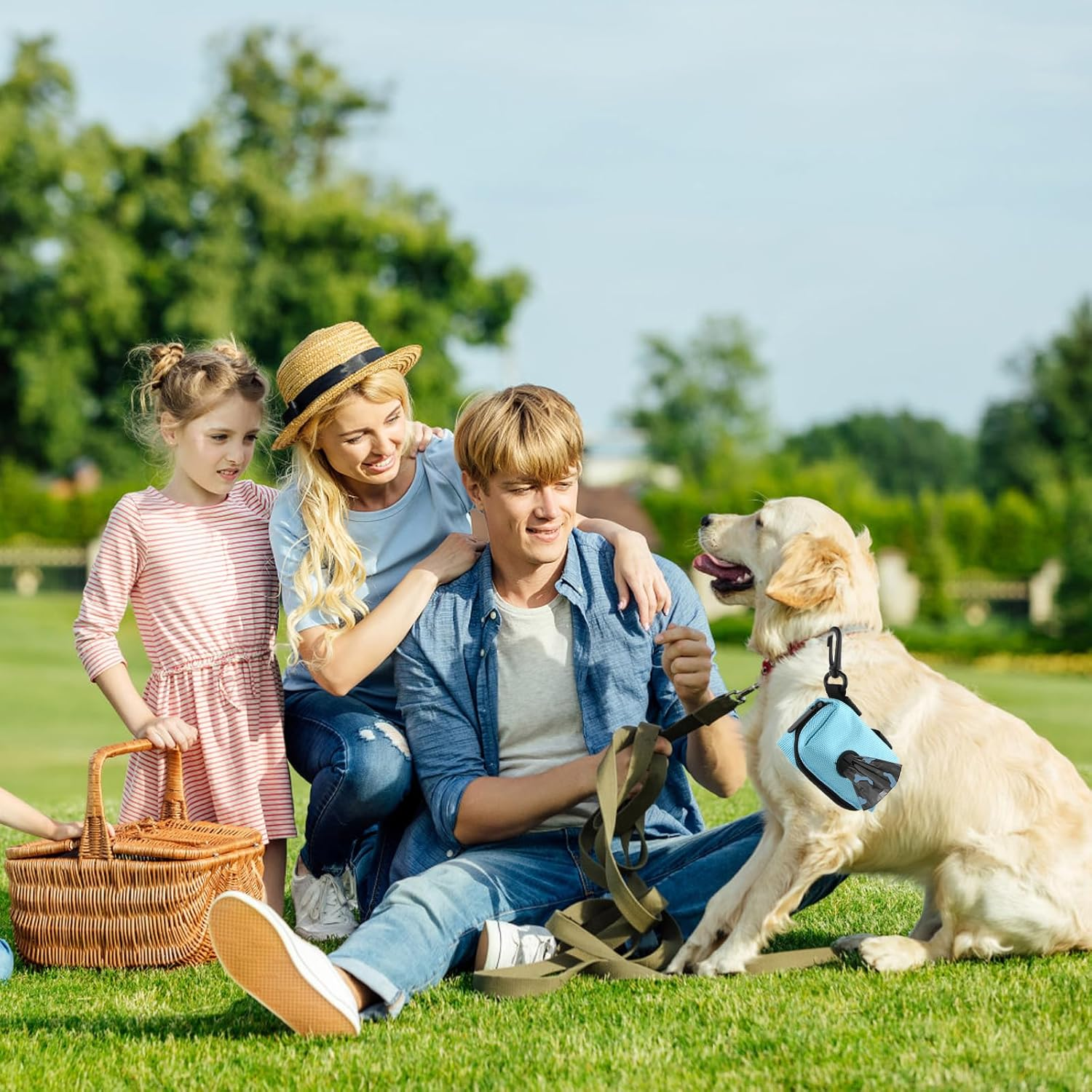 Pack of 4 Dog Waste Bags Holder, Poop Bag Carry Bag, Pet Dog Waste Bag Dispenser, Dog Bag Dispenser for Walking with Dogs, Waste Bag Dispenser for Dogs with Zip image number 5