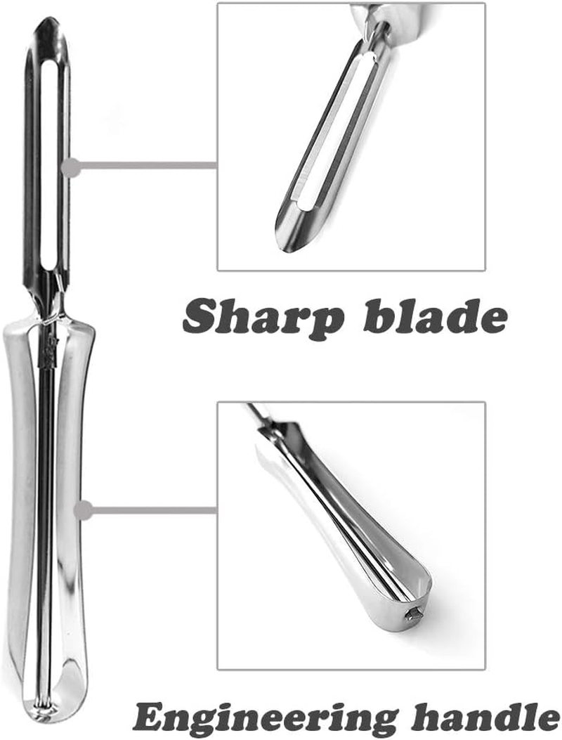 Vegetable Peeler, Stainless Steel Rotary Peeler for Potatoes Carrots Apples Pears 1 Pc by Lechay