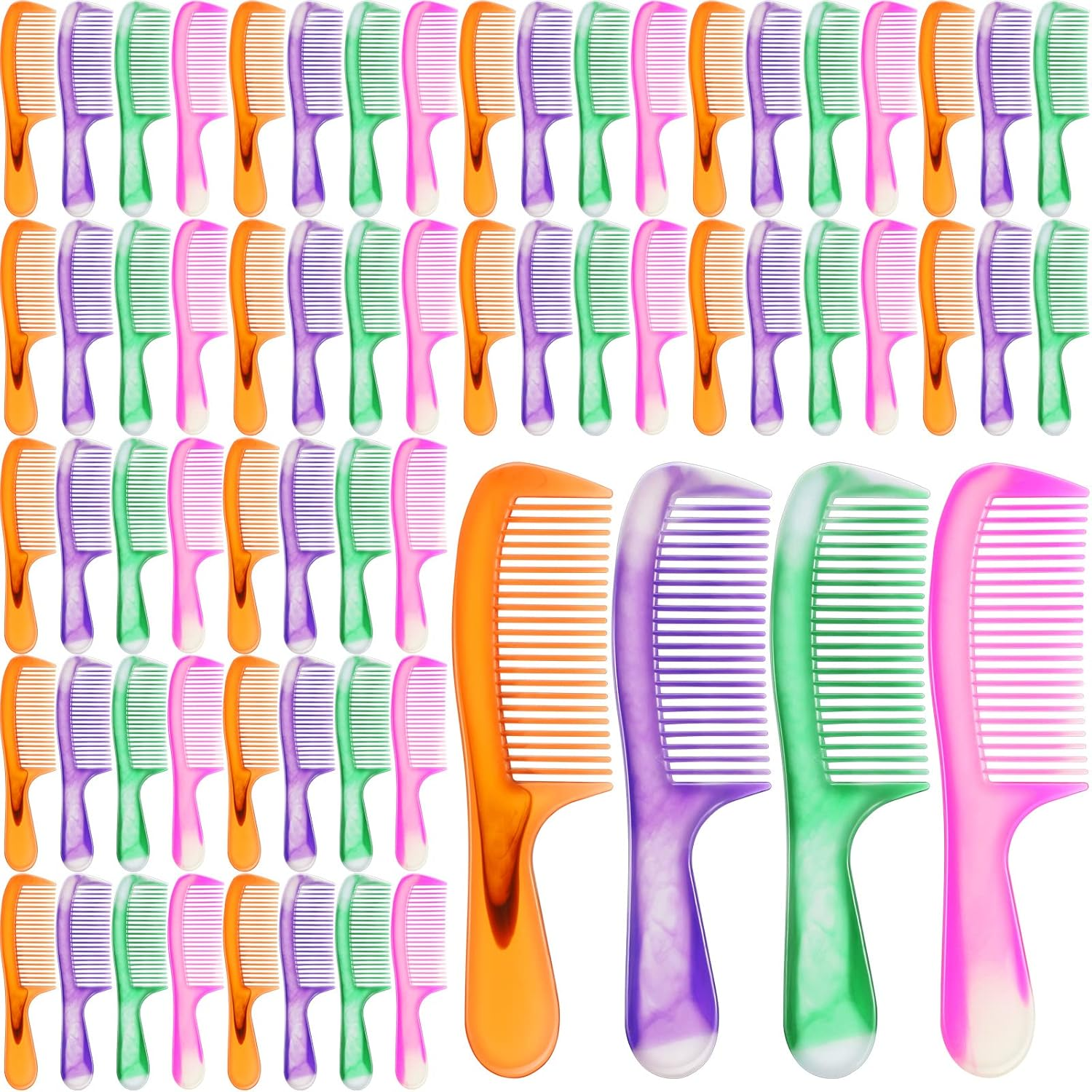 Nuogo 100 Pcs Individually Wrapped Hair Combs Disposable Hair Combs Bulk for Hotel Shelter Homeless Nursing Home Charity Church Gifts(Classic Style) image number 2
