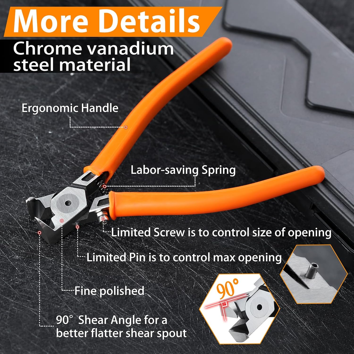 SPEEDWOX Diagonal Cutting Pliers 90 Angled Flush Cutters for Electronic Component Wire Cutters for Jewelry Making Side Cutters for Crafting Model Sprue Wire Clippers Floral Wire Cutter Zip Tie Cutter image number 3