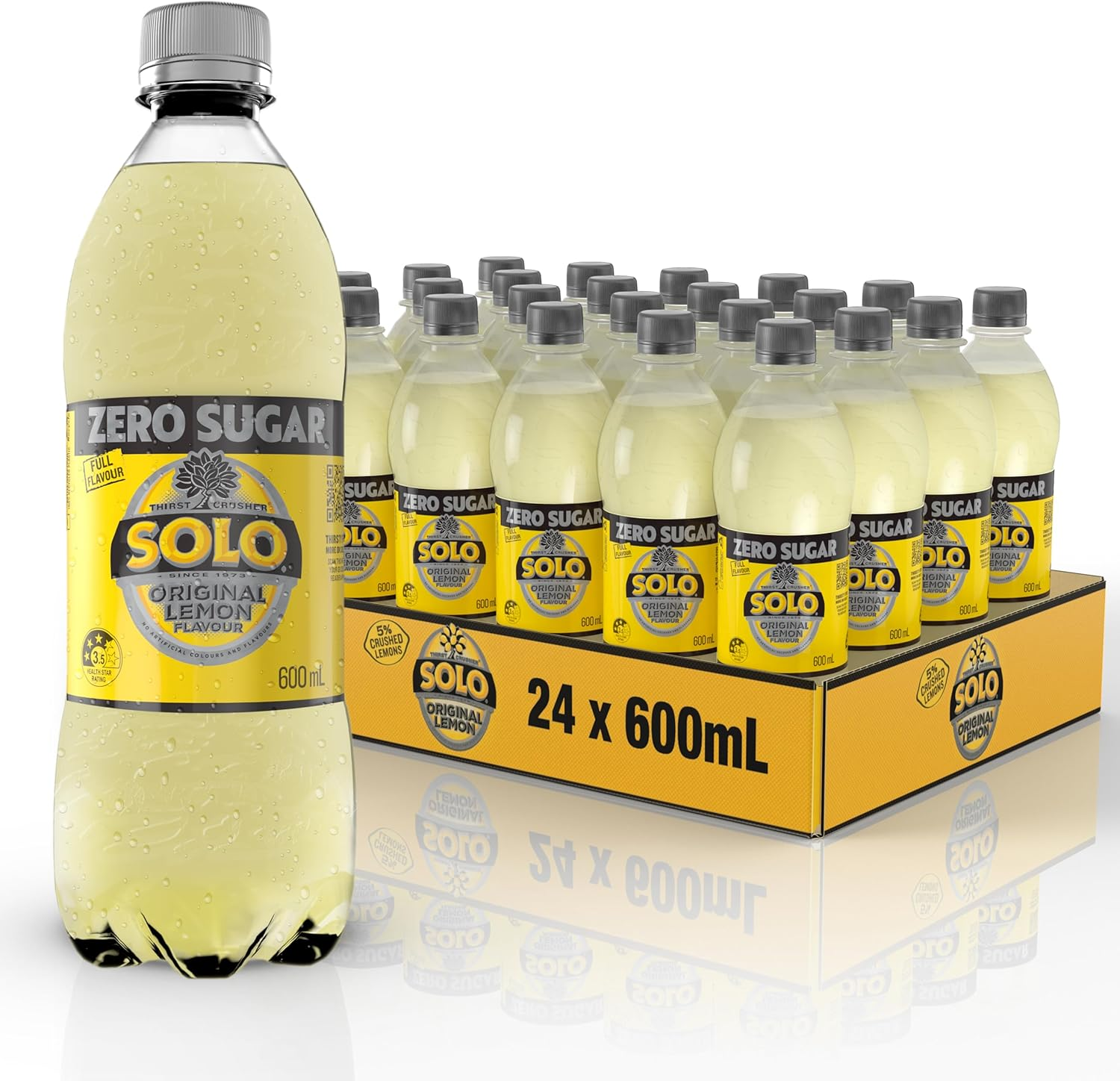 Solo Thirst Crusher Original Lemon Soft Drink 600 Ml (Pack of 24)