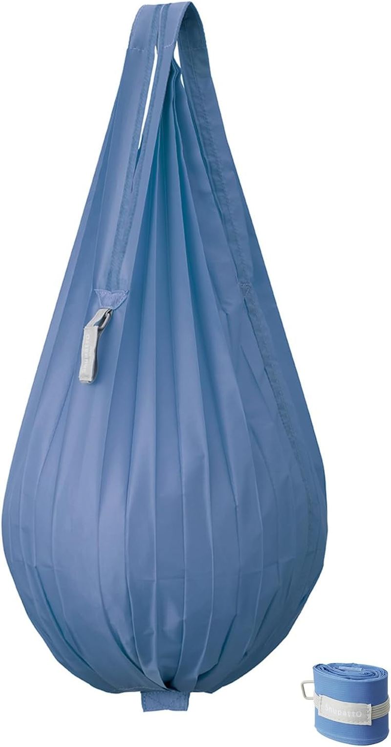 Marna Shupatto Minimalist Bag Drop 6L (Blue Moon) Eco Bag Spat Folding (Drop Vertical/Mini/Lightweight)
