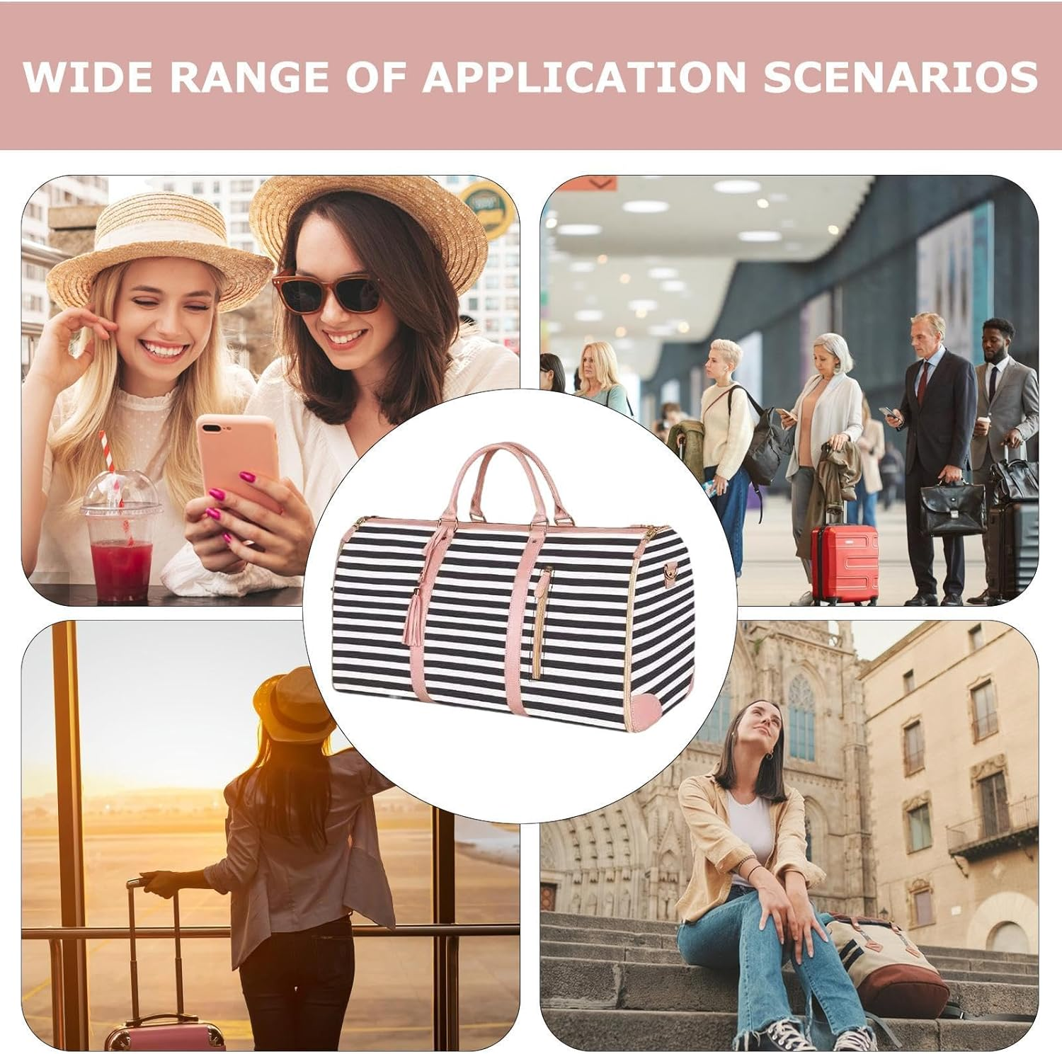 AROU Travel Bag, Sports Bag, Gym Bag, Travel Bag with Shoe Compartment, Sports Gym Bag, Tote Bag for Men and Women, Travel Bag, Lon Bag