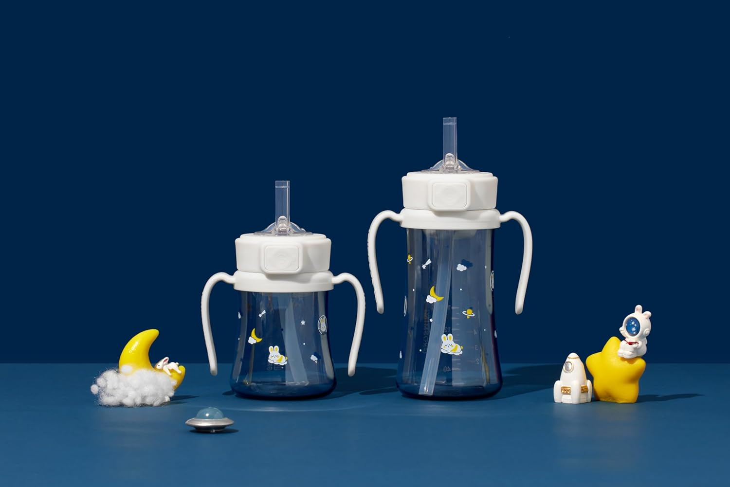 Grosmimi BUNNYVERSE Dark PPSU Straw Cup 200Ml(White) image number 2