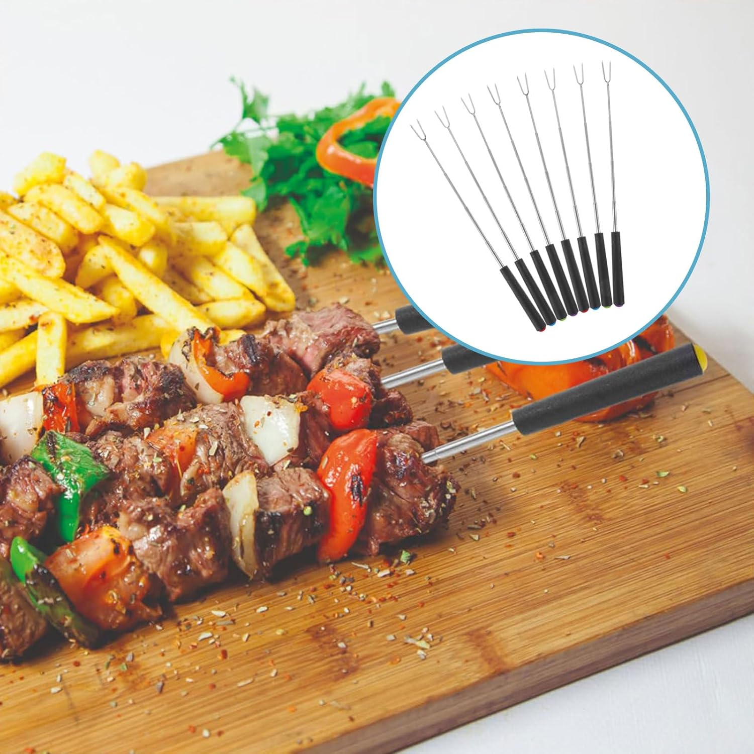 Marshmallow Roasting Sticks, Telescoping Smores Sticks for Open Fire Pit, 11.7 Inch Long Marshmallow Toasting Barbecue Forks S&rsquo;Mores Skewers for Campfire Camping Hotdog Hot Dog Bonfire Grill, 8 Pack image number 6