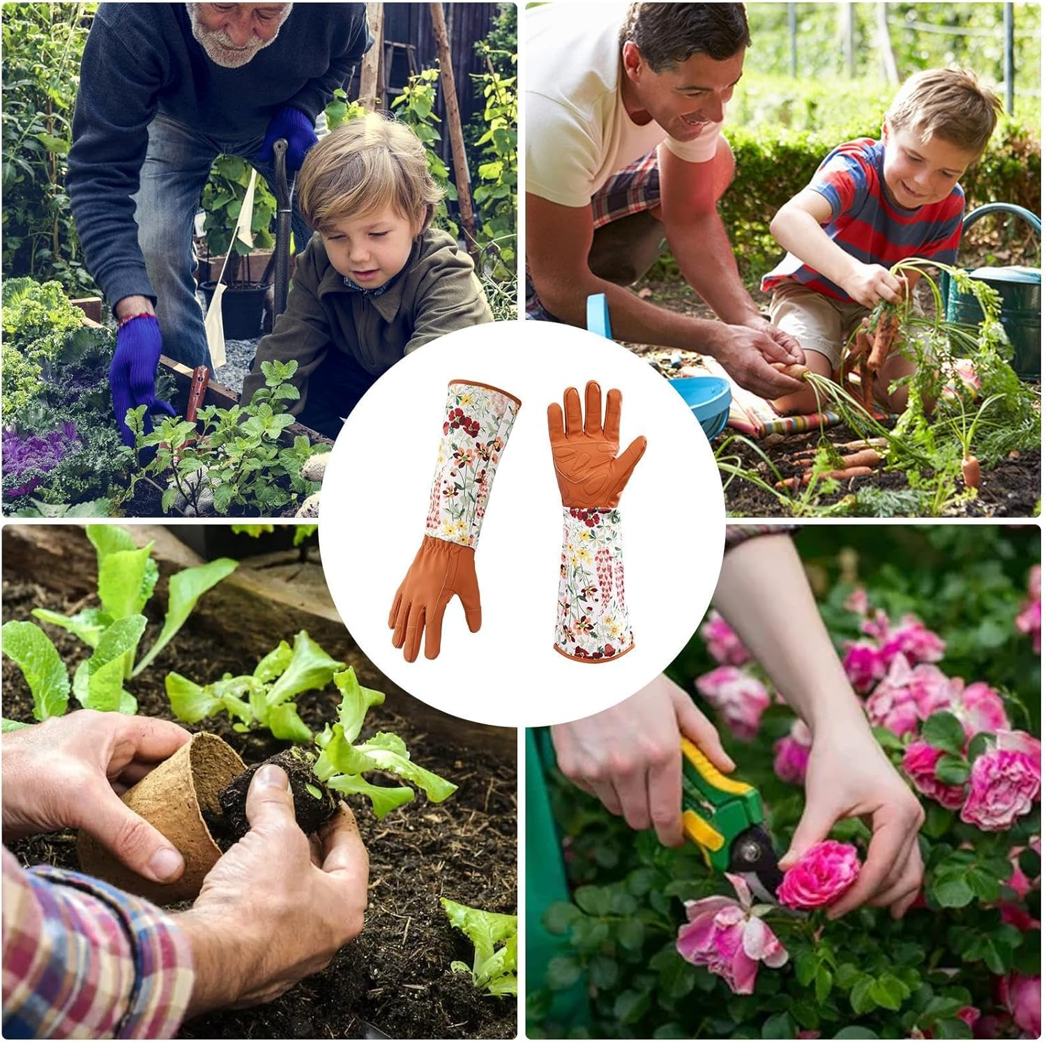Garden Gloves for Women Thorn Proof | Pruning Gloves Puncture Resistance - Non-Slip Work Gloves Palm Padded Gardening Supplies for Yard Outdoor