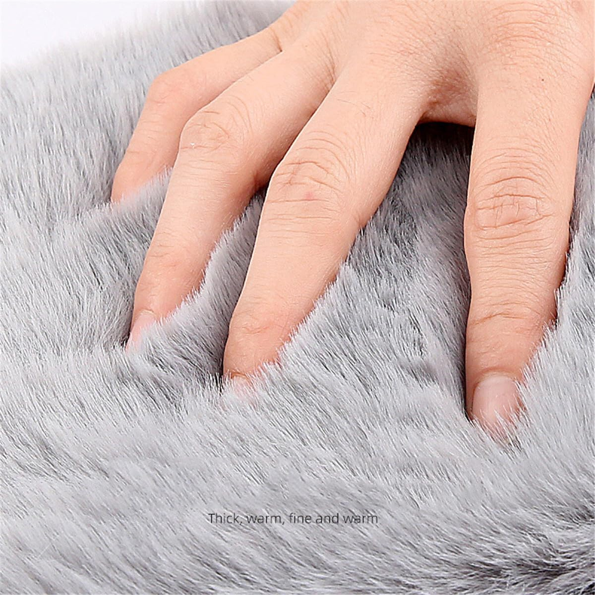 Knee Warmers for Women Men, Thermal Plush Padded Knee Braces Leg Warmers, Warm Knee Support Pads, Adjustable Winter Thicken Knee Wrap Sleeves, for Joint Pain Arthritis, Skiing Cycling Yoga (Dark Gray) - Dark Gray image number 3