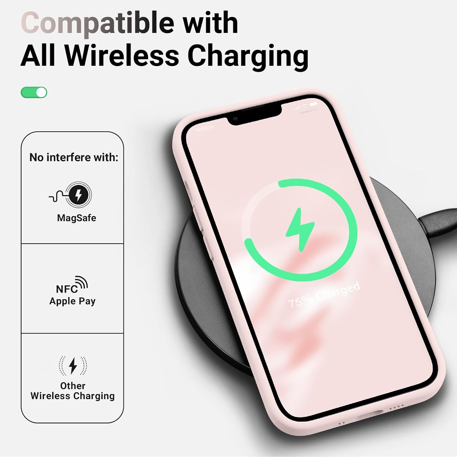 AOTESIER Compatible with Iphone 12 Phone Case and Iphone 12 Pro Case 6.1 Inch,Silky Touch Premium Soft Liquid Silicone Rubber Anti-Fingerprint Full-Body Protective Flexible Bumper Case (Chalk Pink) - Baby Blue image number 6